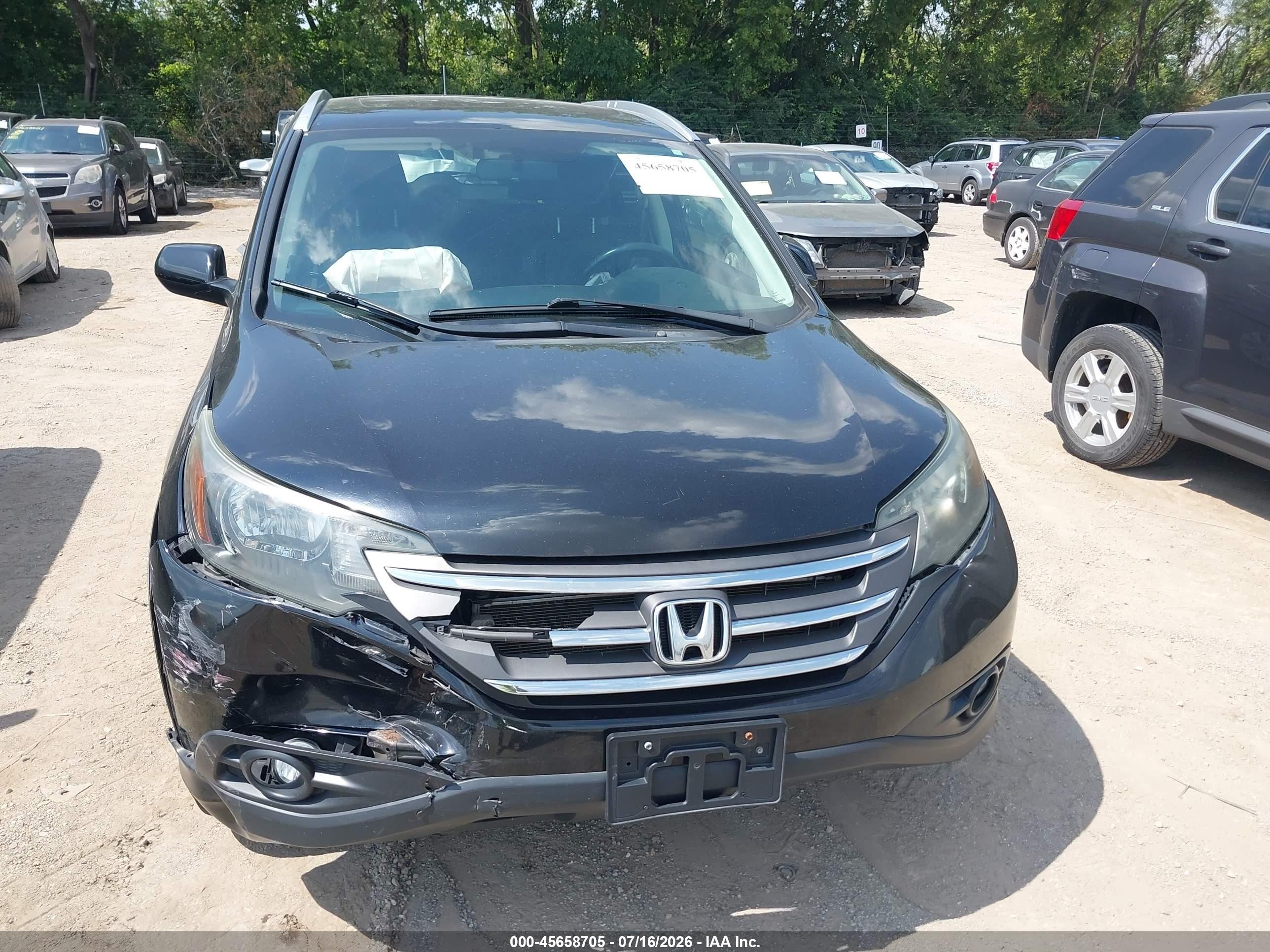 2014 Honda Cr-v Ex-l Черный vin: 5J6RM4H70EL032564