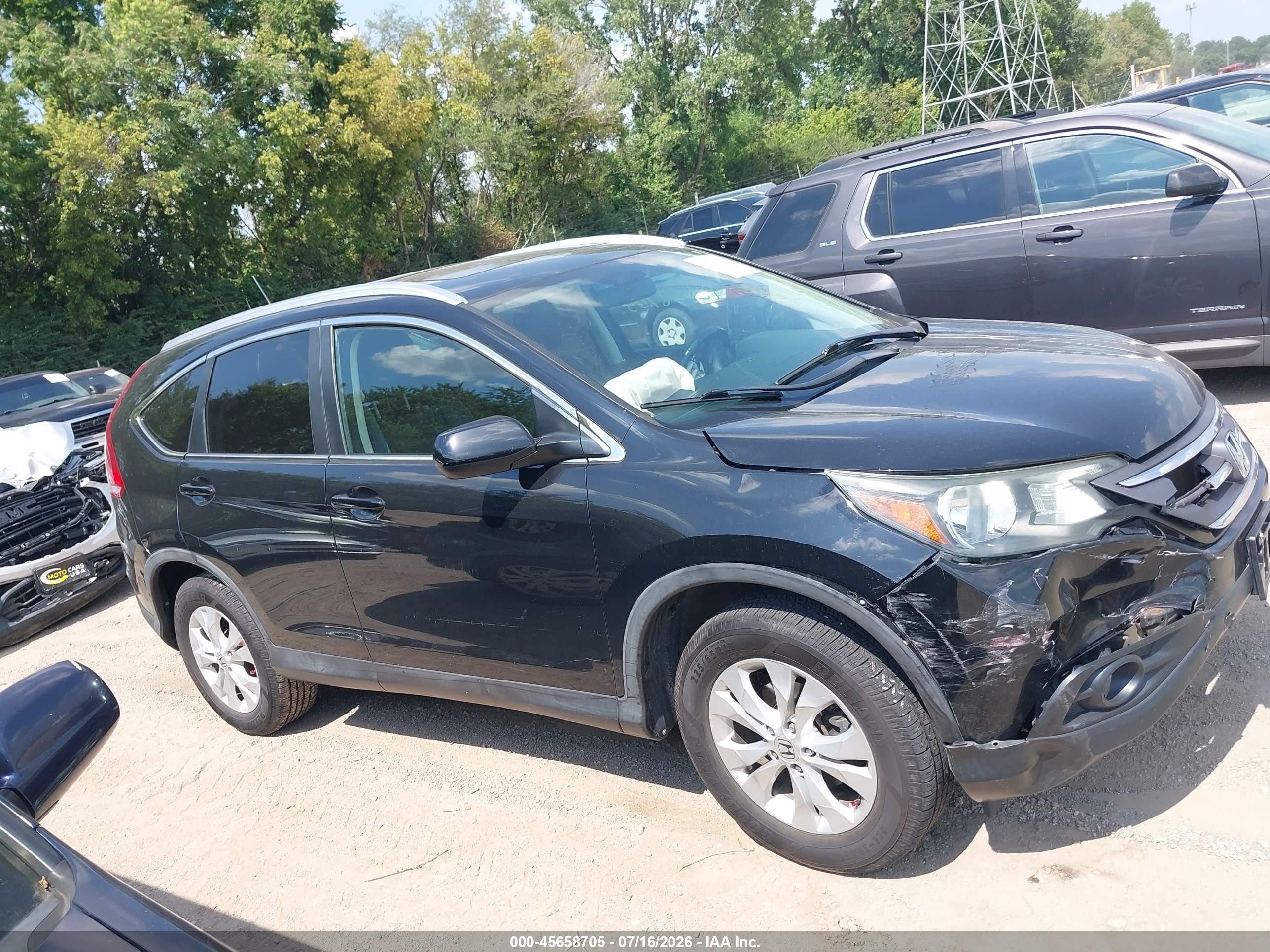 2014 Honda Cr-v Ex-l Черный vin: 5J6RM4H70EL032564
