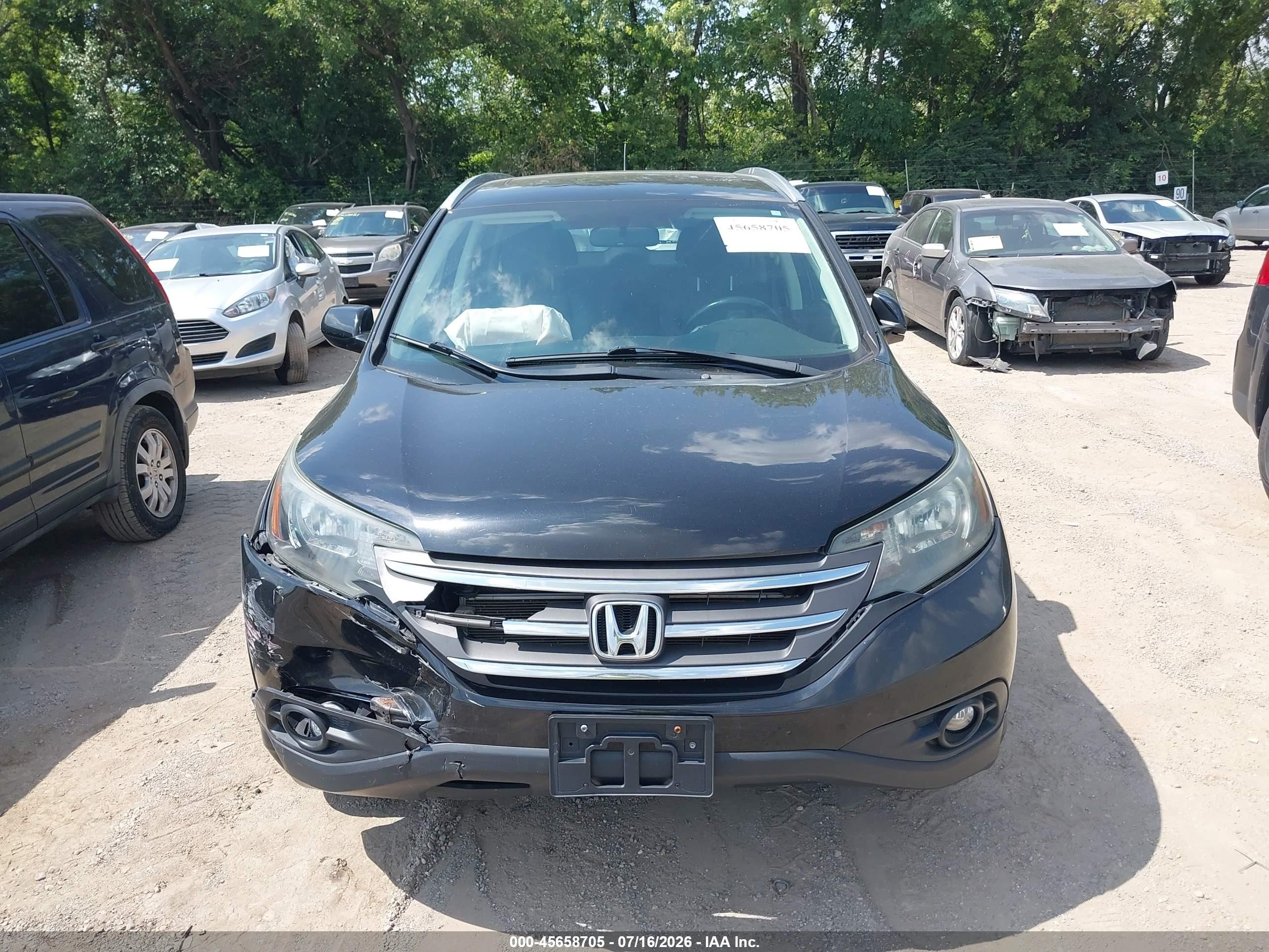 2014 Honda Cr-v Ex-l Черный vin: 5J6RM4H70EL032564
