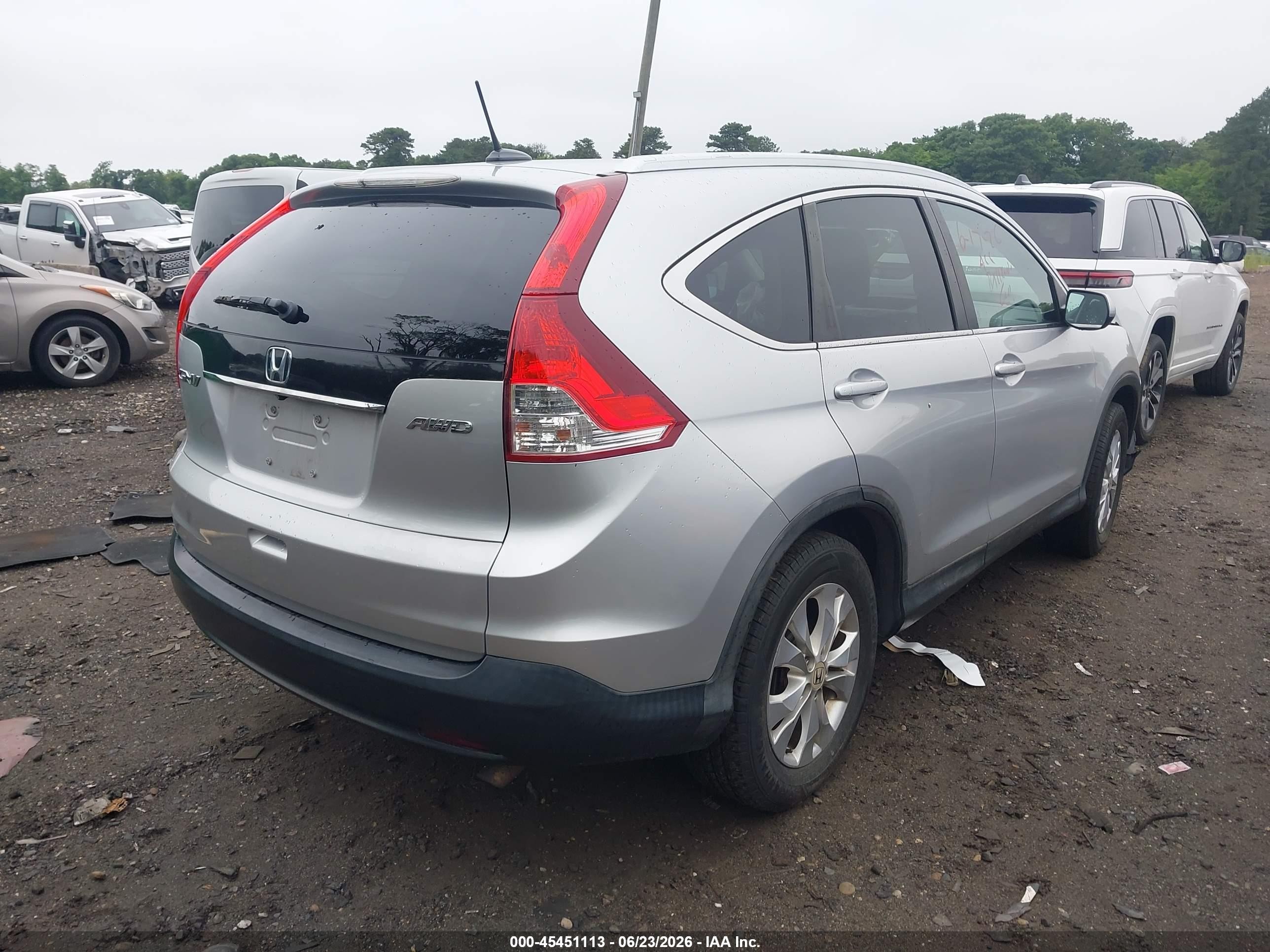 2014 Honda Cr-v Ex-l Gray vin: 5J6RM4H70EL060042