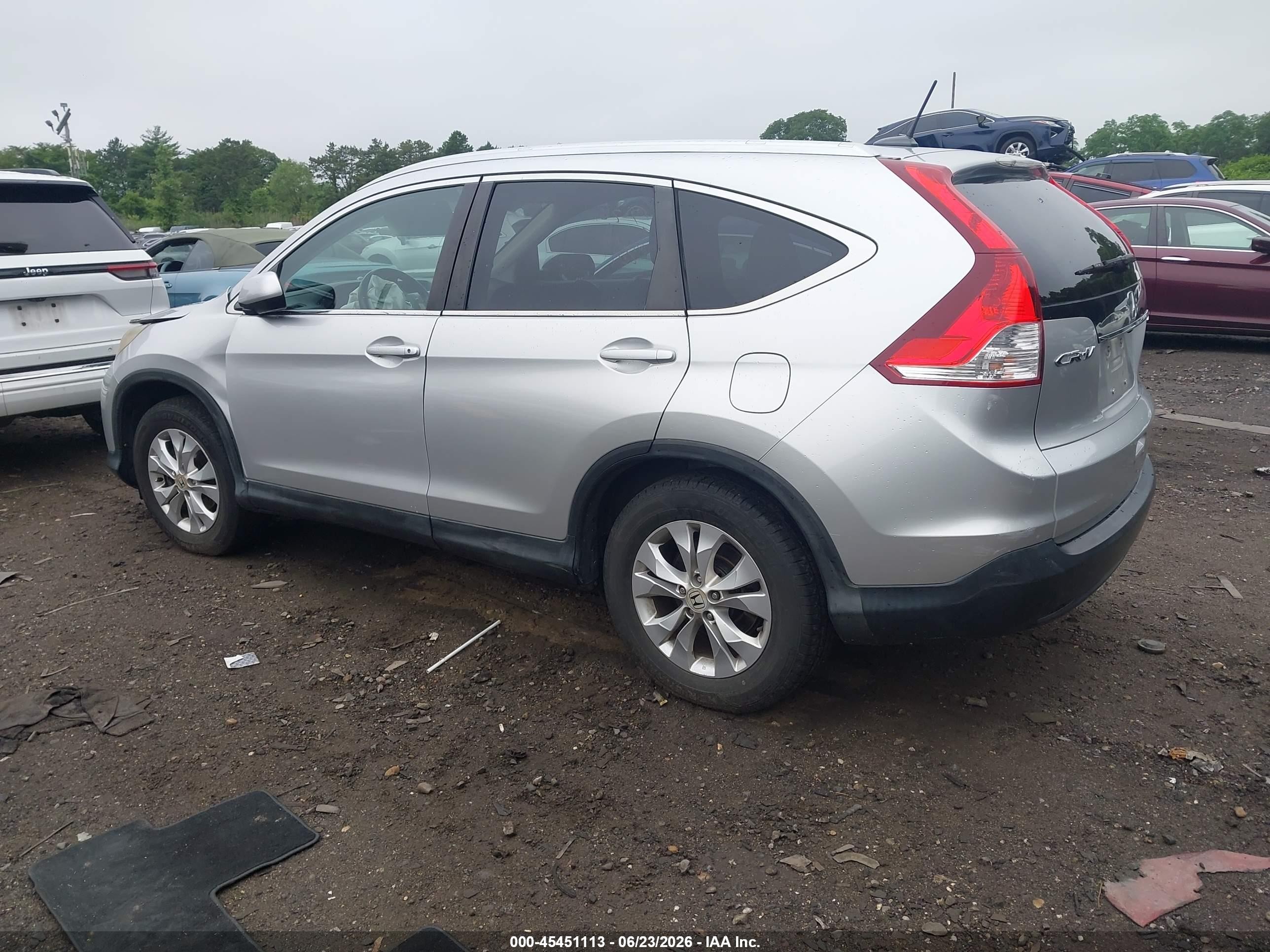 2014 Honda Cr-v Ex-l Gray vin: 5J6RM4H70EL060042