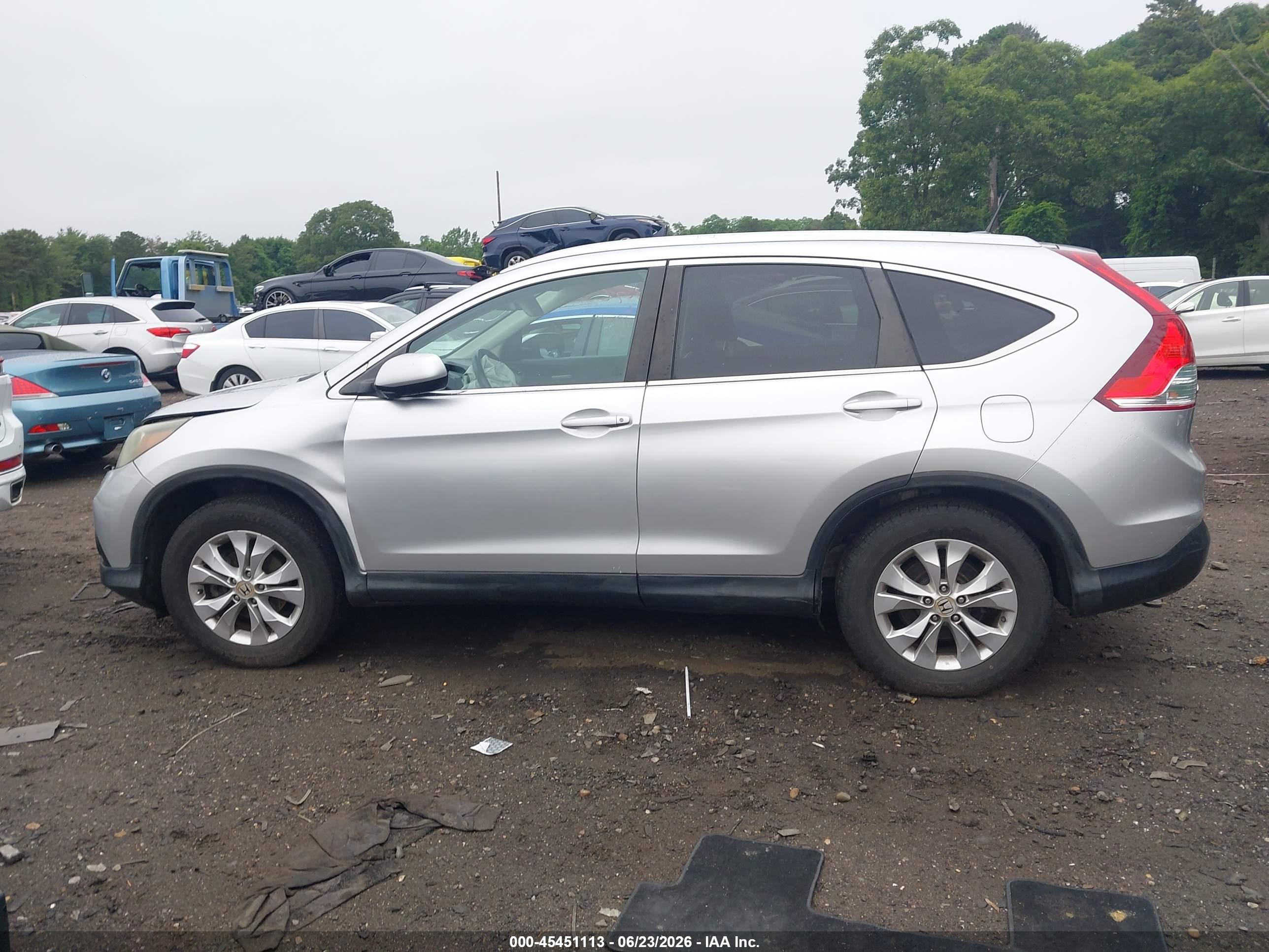 2014 Honda Cr-v Ex-l Gray vin: 5J6RM4H70EL060042