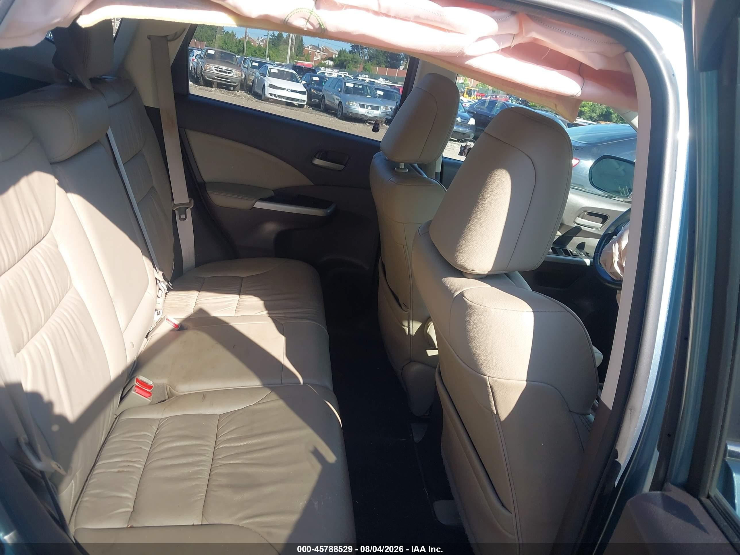 2014 Honda Cr-v Ex-l Blue vin: 5J6RM4H70EL067069