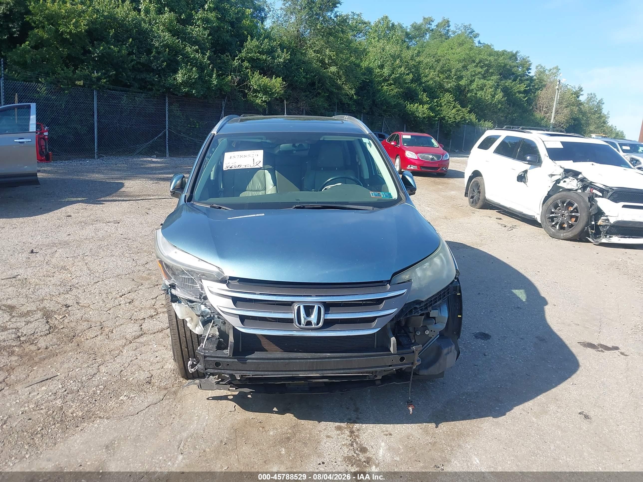 2014 Honda Cr-v Ex-l Blue vin: 5J6RM4H70EL067069