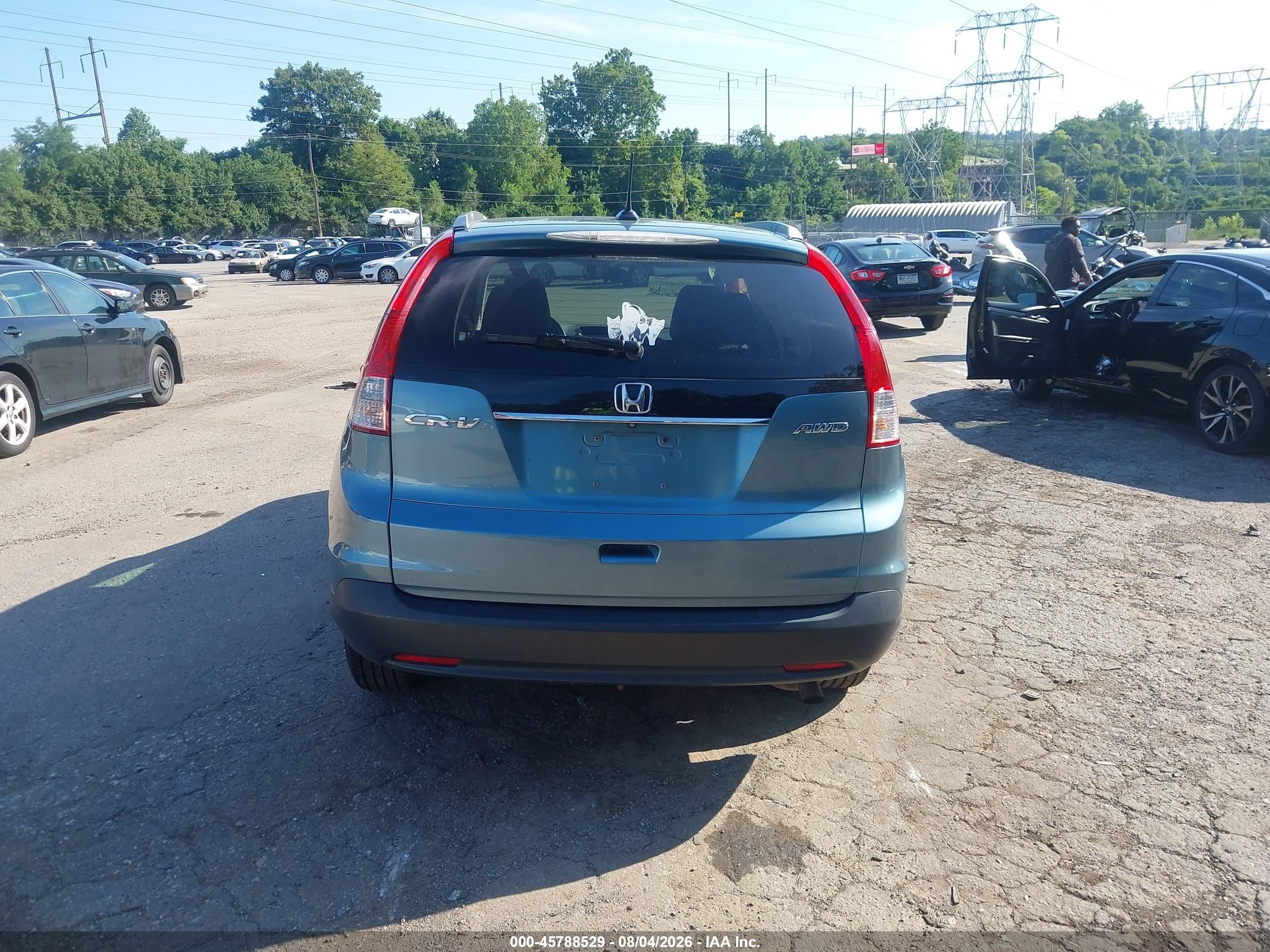 2014 Honda Cr-v Ex-l Blue vin: 5J6RM4H70EL067069