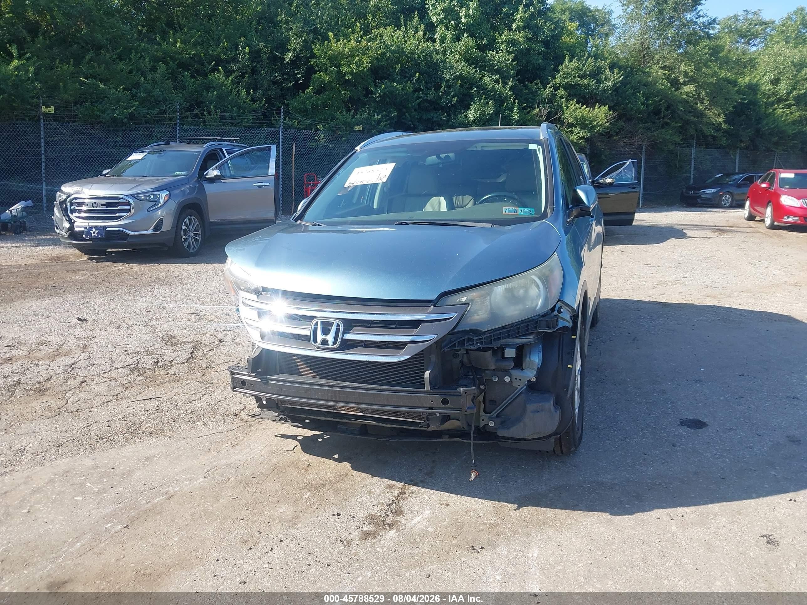 2014 Honda Cr-v Ex-l Blue vin: 5J6RM4H70EL067069