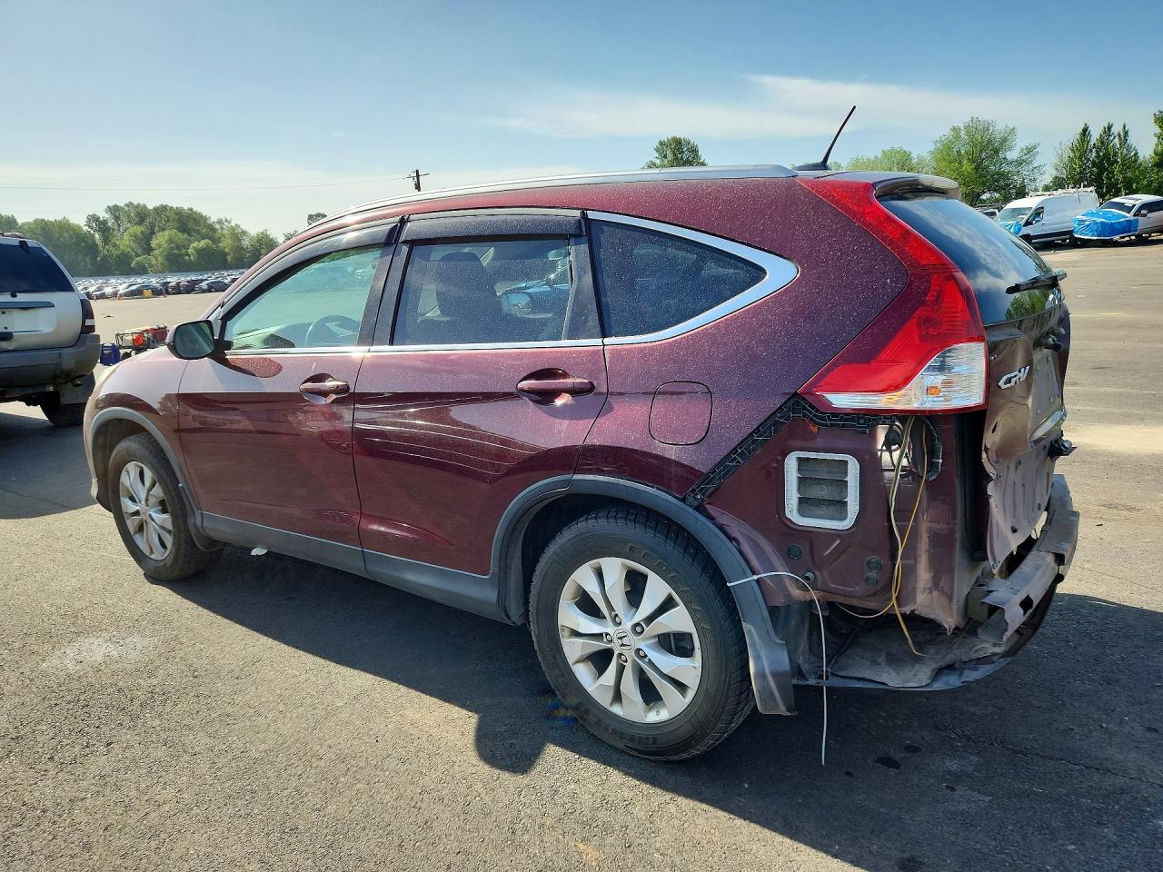 2014 Honda Cr-v Exl Burgundy vin: 5J6RM4H70EL079559