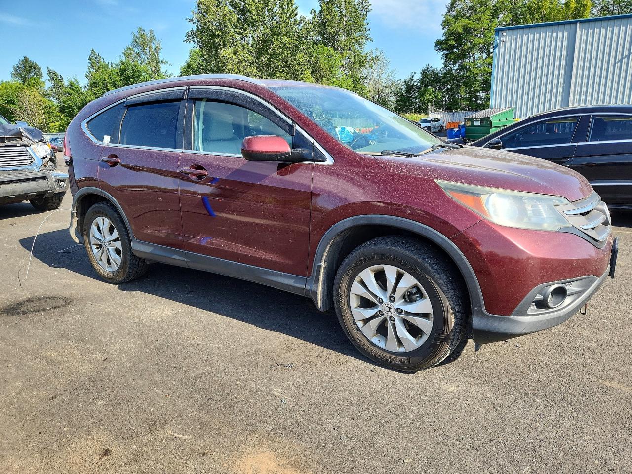 2014 Honda Cr-v Exl Burgundy vin: 5J6RM4H70EL079559