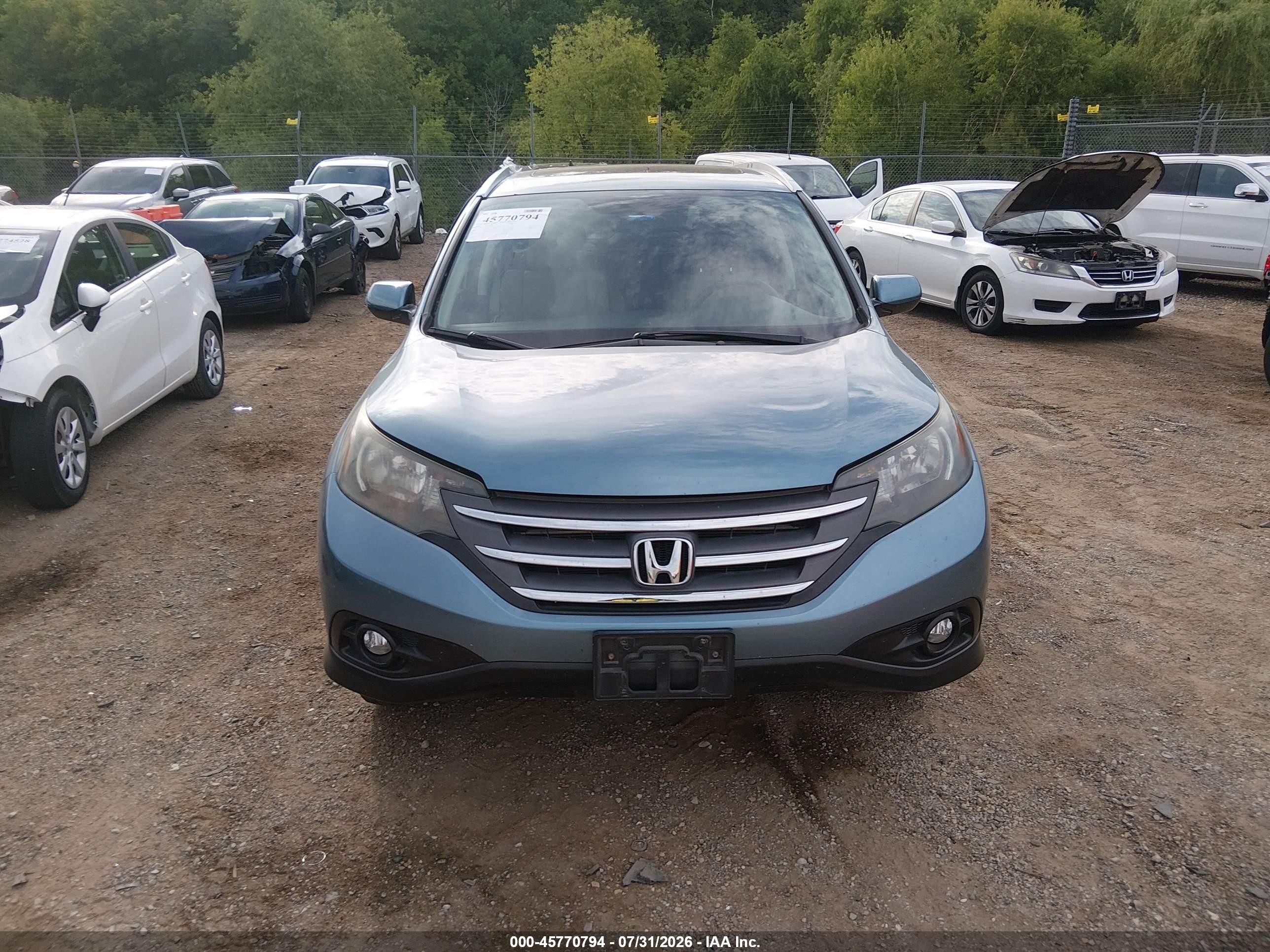 2014 Honda Cr-v Ex-l Light Blue vin: 5J6RM4H70EL091677