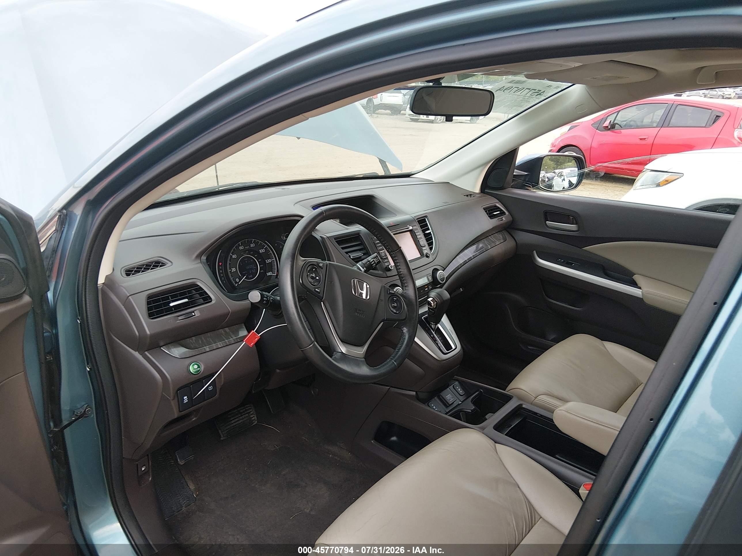 2014 Honda Cr-v Ex-l Light Blue vin: 5J6RM4H70EL091677