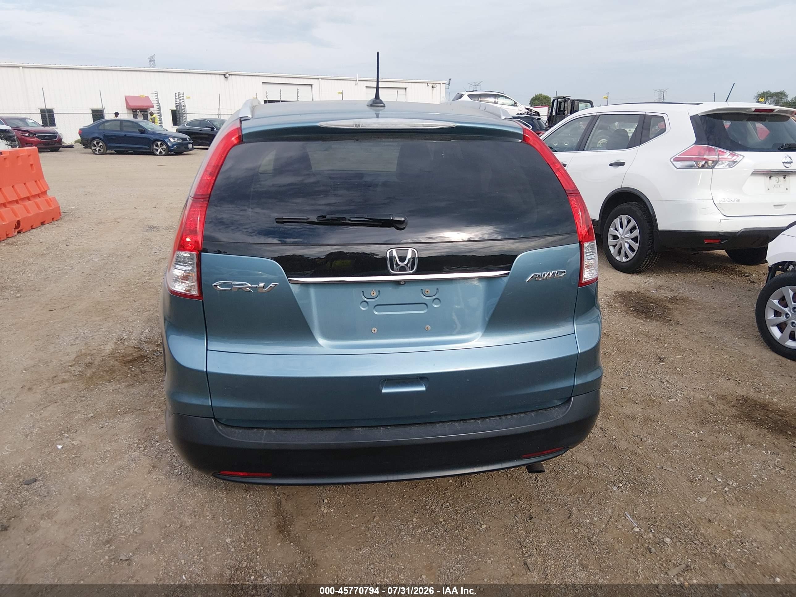 2014 Honda Cr-v Ex-l Light Blue vin: 5J6RM4H70EL091677