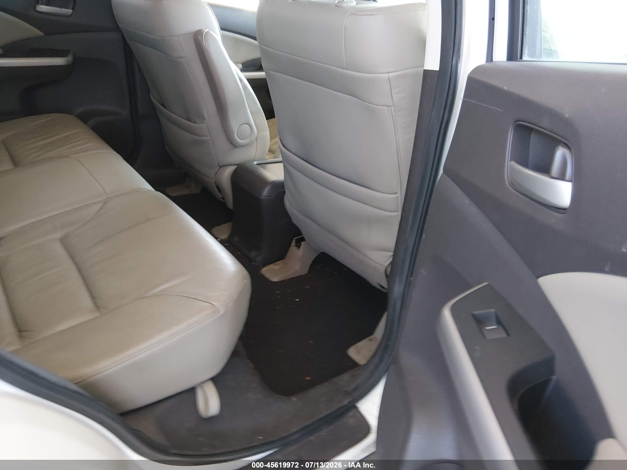 2014 Honda Cr-v Ex-l White vin: 5J6RM4H70EL095230