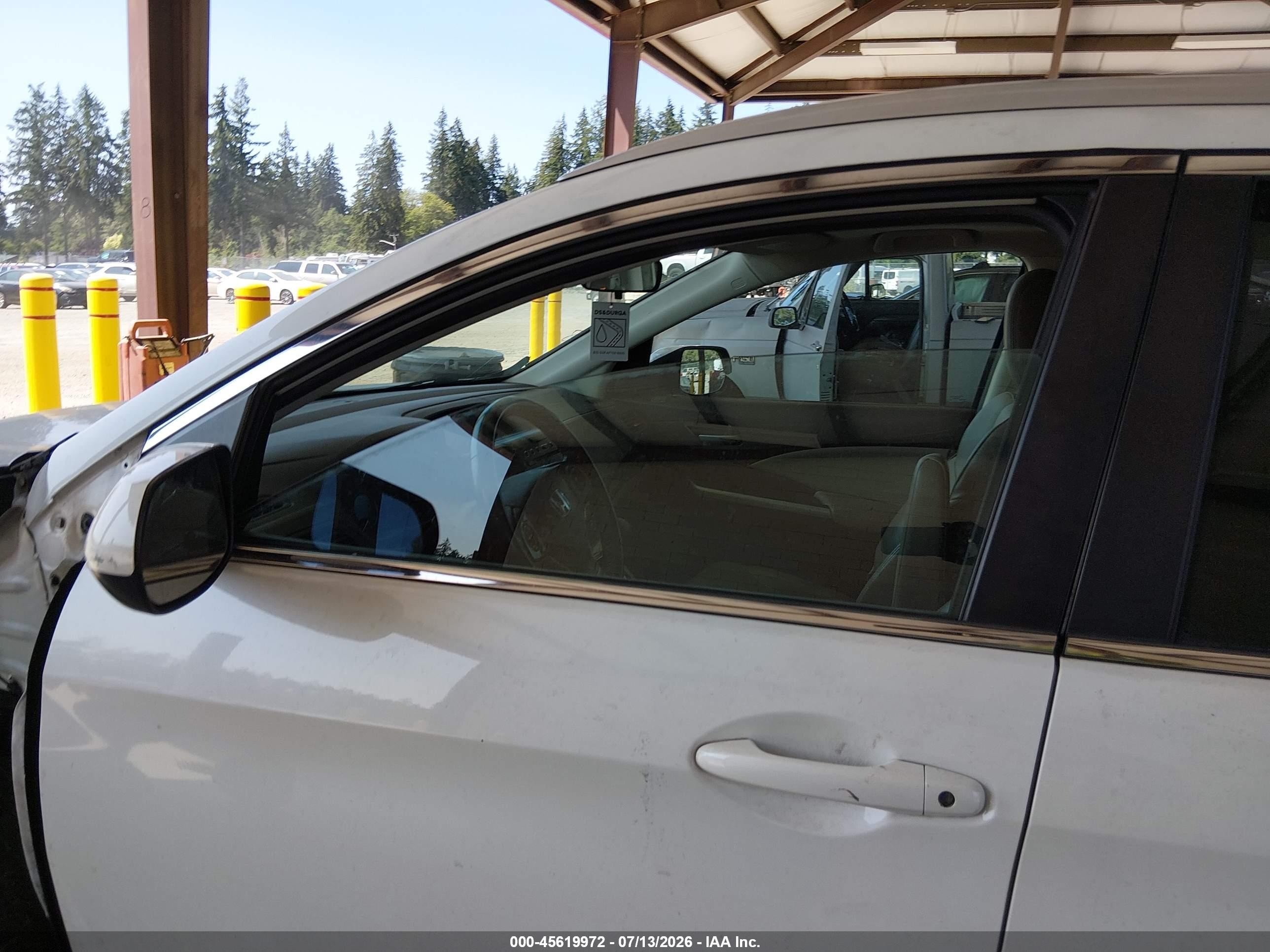 2014 Honda Cr-v Ex-l White vin: 5J6RM4H70EL095230
