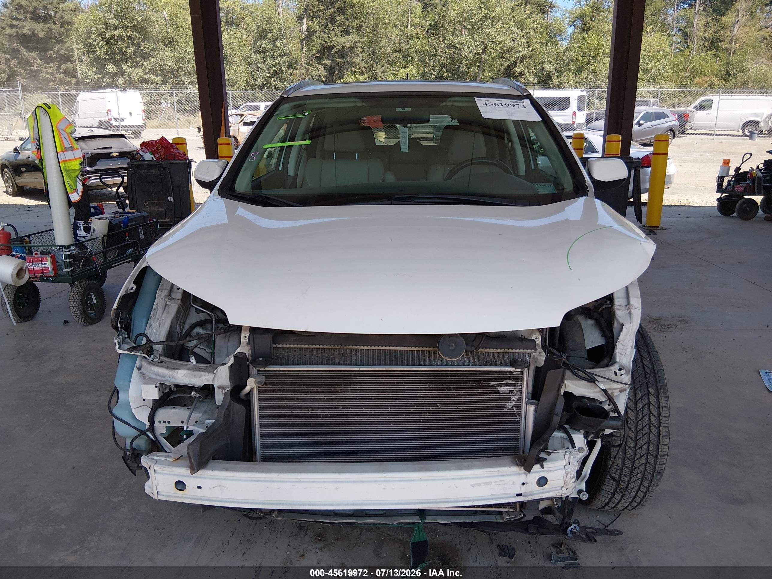 2014 Honda Cr-v Ex-l White vin: 5J6RM4H70EL095230