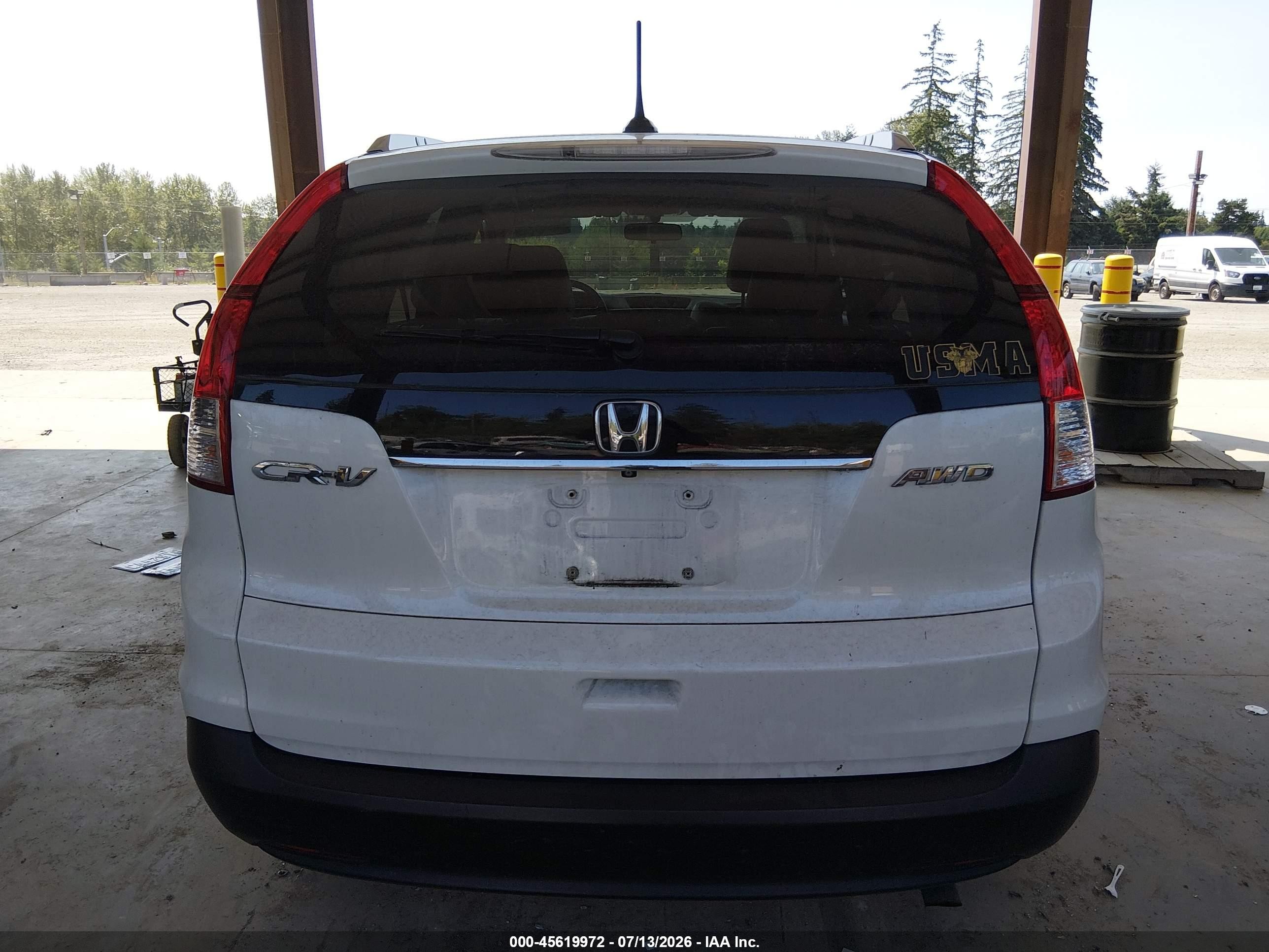 2014 Honda Cr-v Ex-l White vin: 5J6RM4H70EL095230