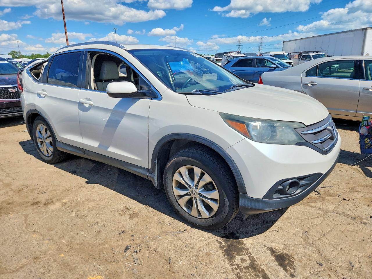2014 Honda Cr-v Exl Белый vin: 5J6RM4H70EL113919