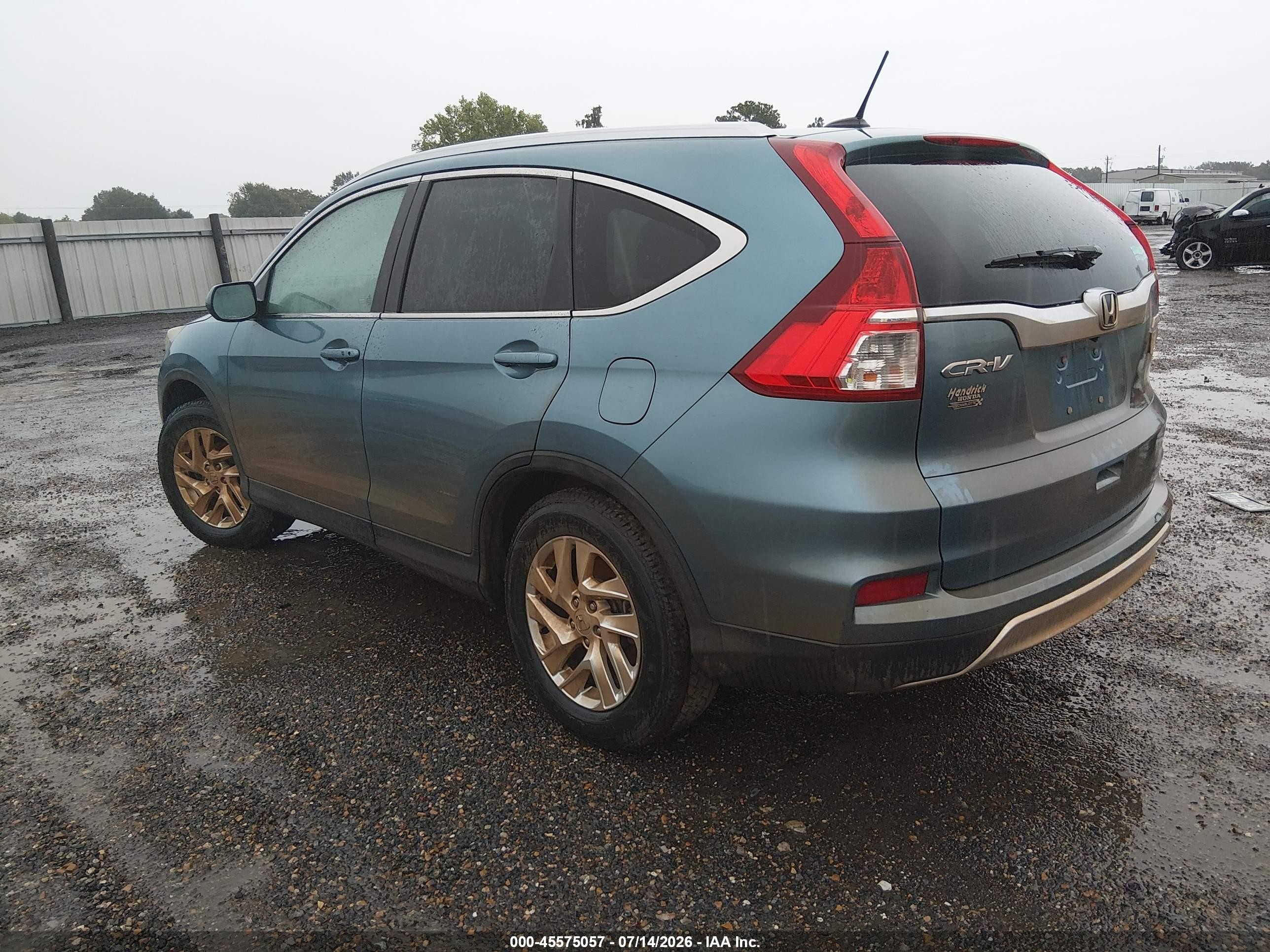 2015 Honda Cr-v Ex-l Blue vin: 5J6RM4H70FL004507