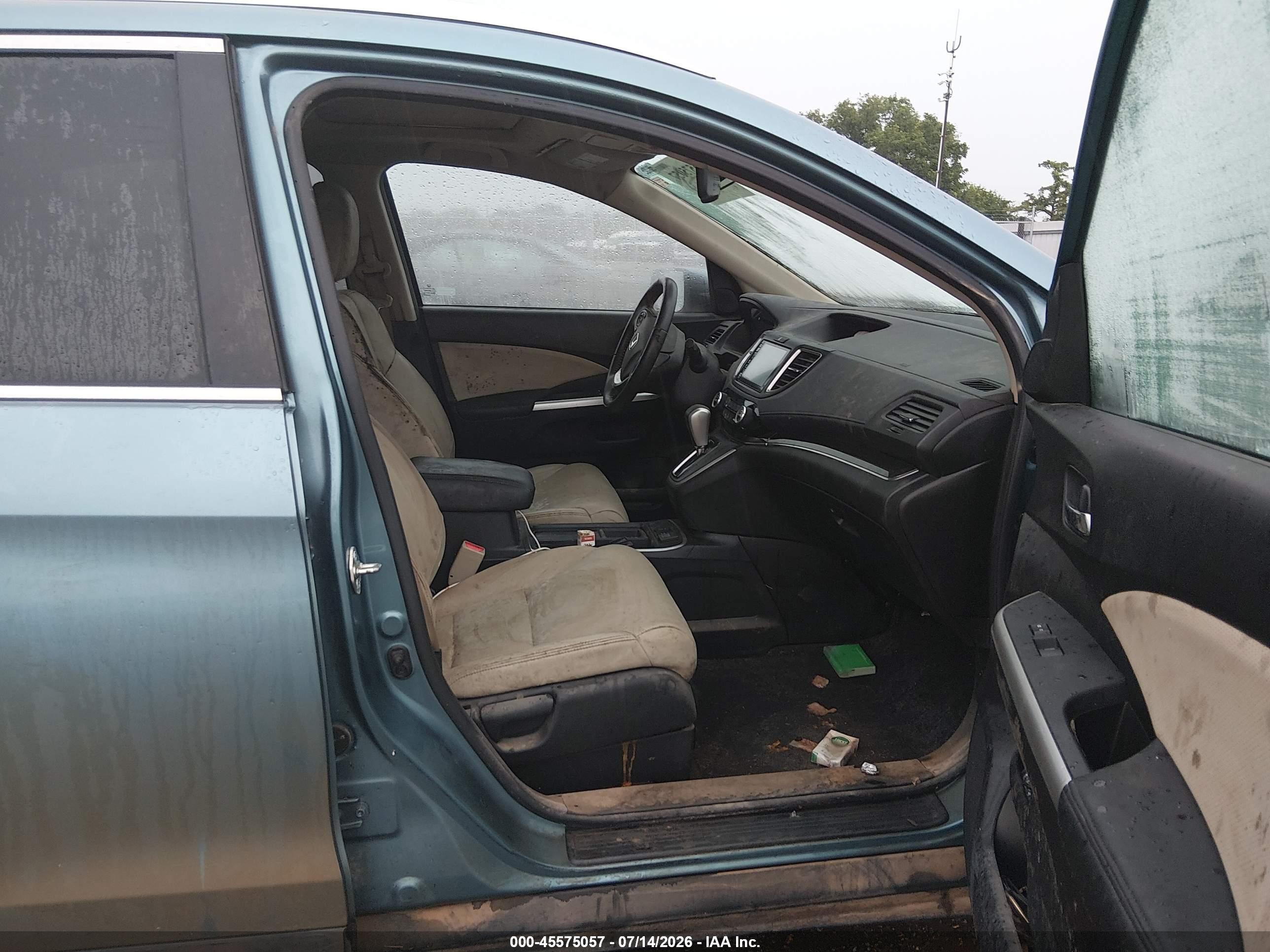 2015 Honda Cr-v Ex-l Blue vin: 5J6RM4H70FL004507