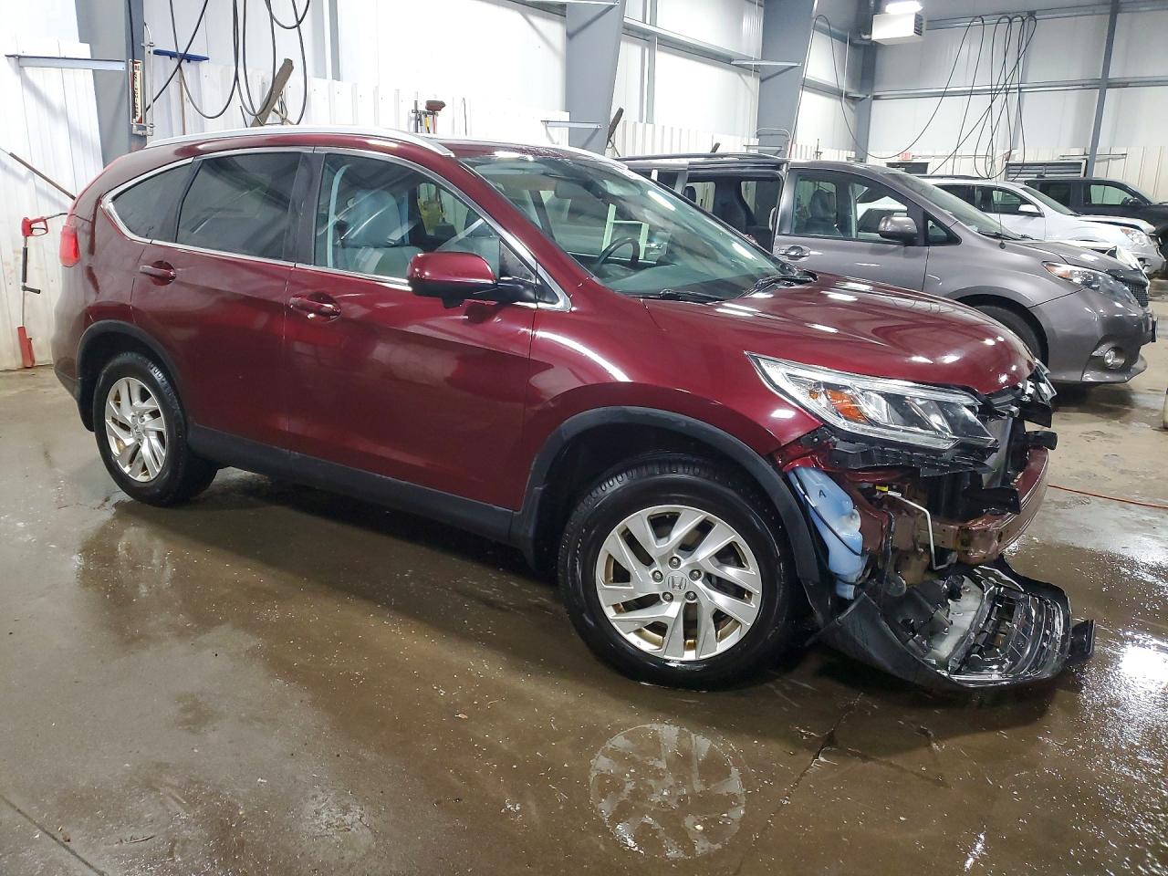 2015 Honda Cr-v Exl Burgundy vin: 5J6RM4H70FL007701