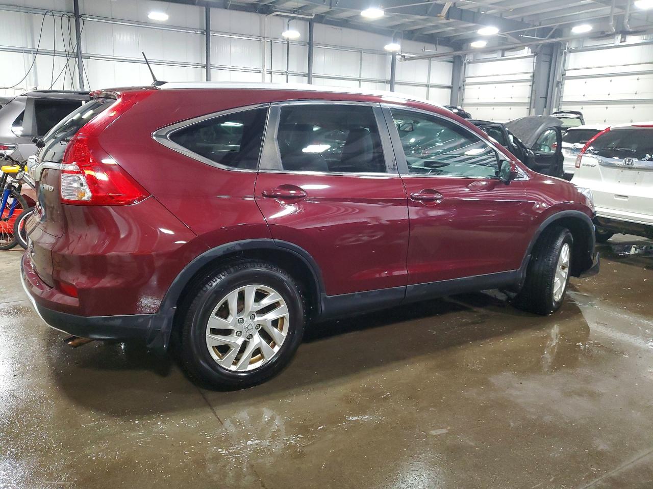 2015 Honda Cr-v Exl Burgundy vin: 5J6RM4H70FL007701