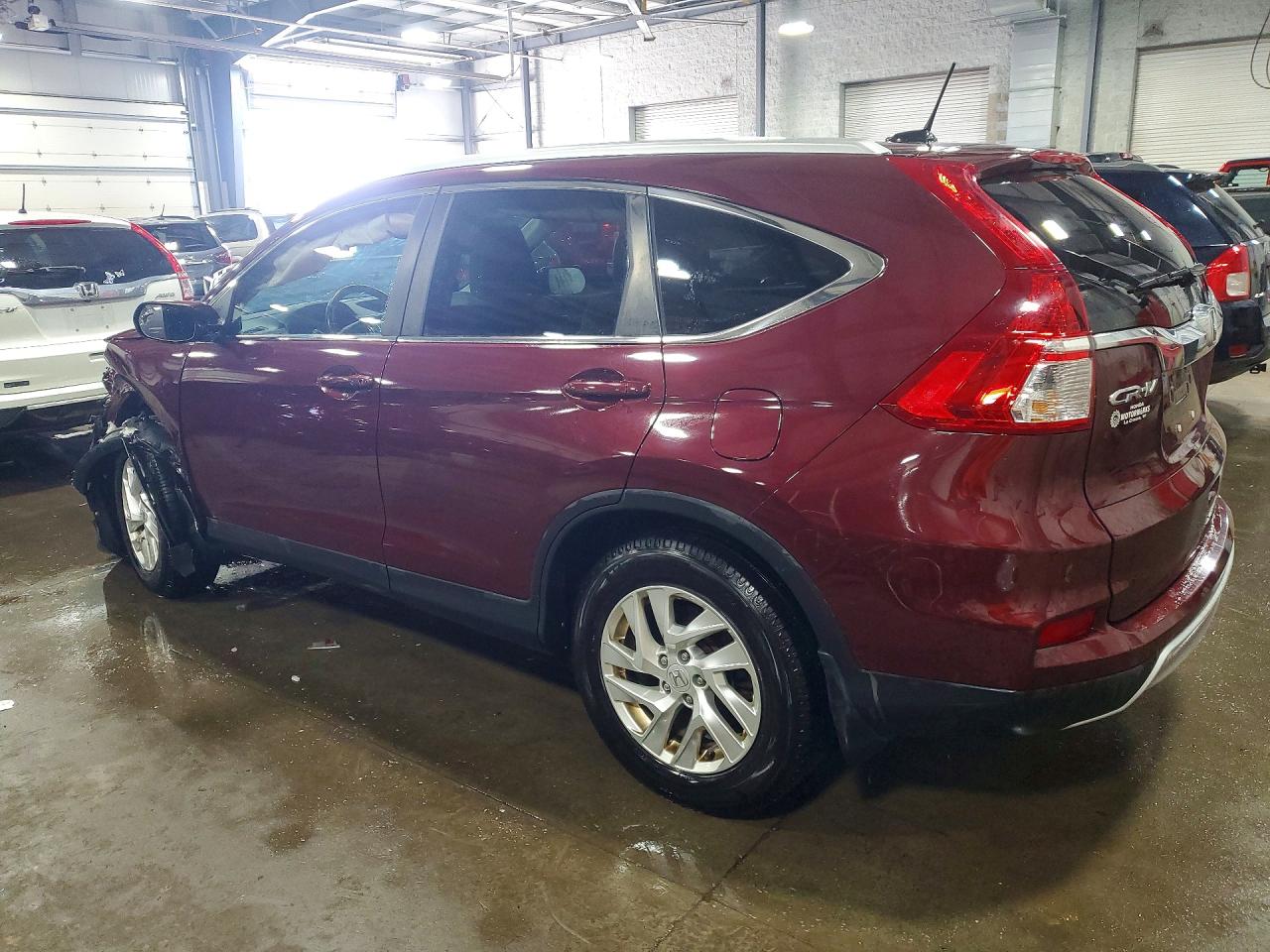 2015 Honda Cr-v Exl Burgundy vin: 5J6RM4H70FL007701