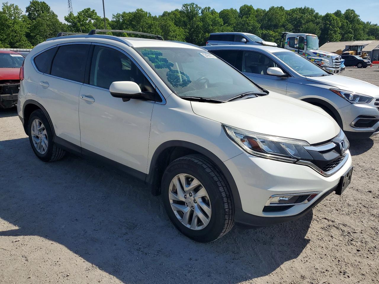 2015 Honda Cr-v Exl White vin: 5J6RM4H70FL062827