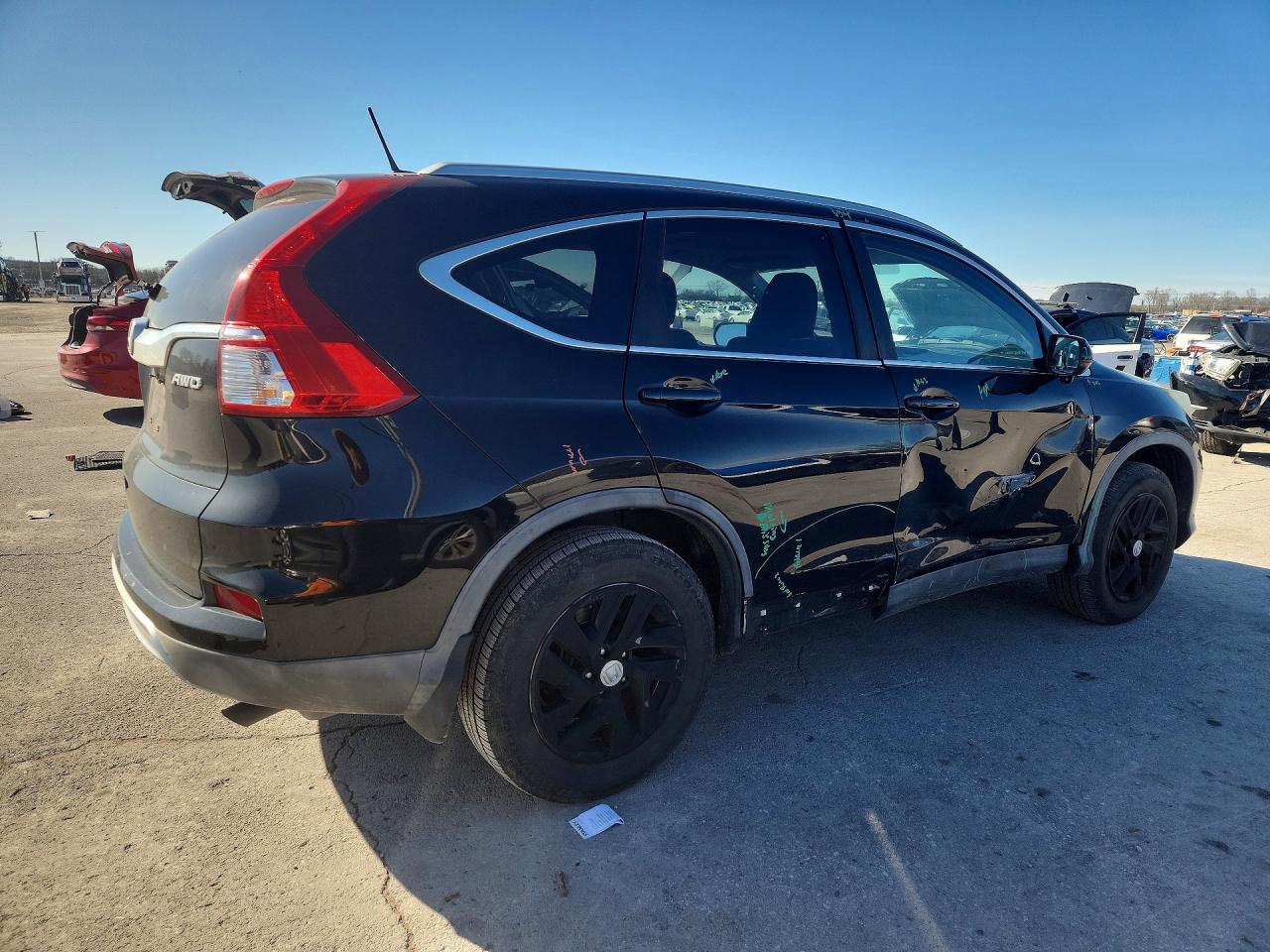 2015 Honda Cr-v Exl Black vin: 5J6RM4H70FL063721