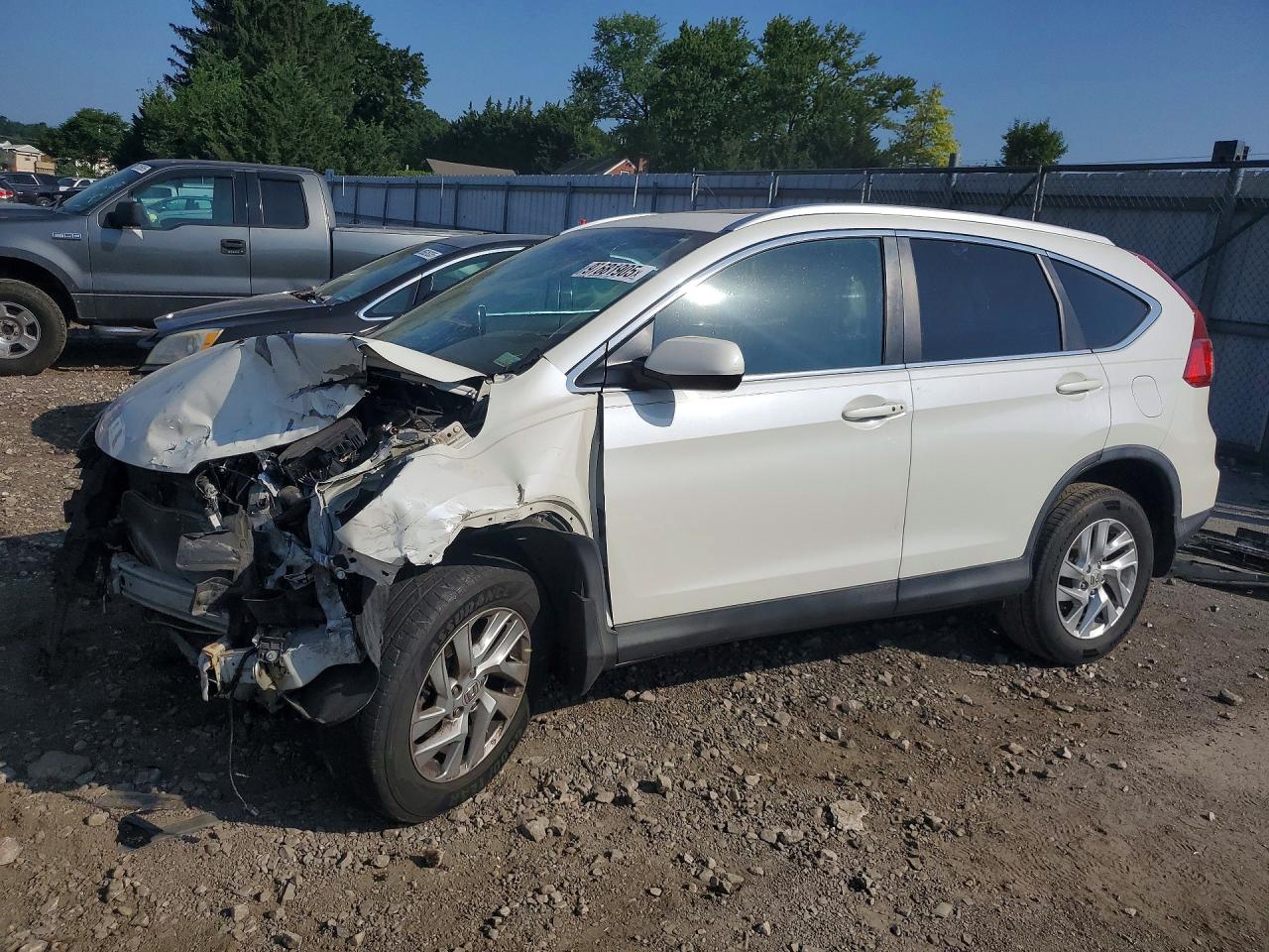 2015 Honda Cr-v Exl Белый vin: 5J6RM4H70FL069468