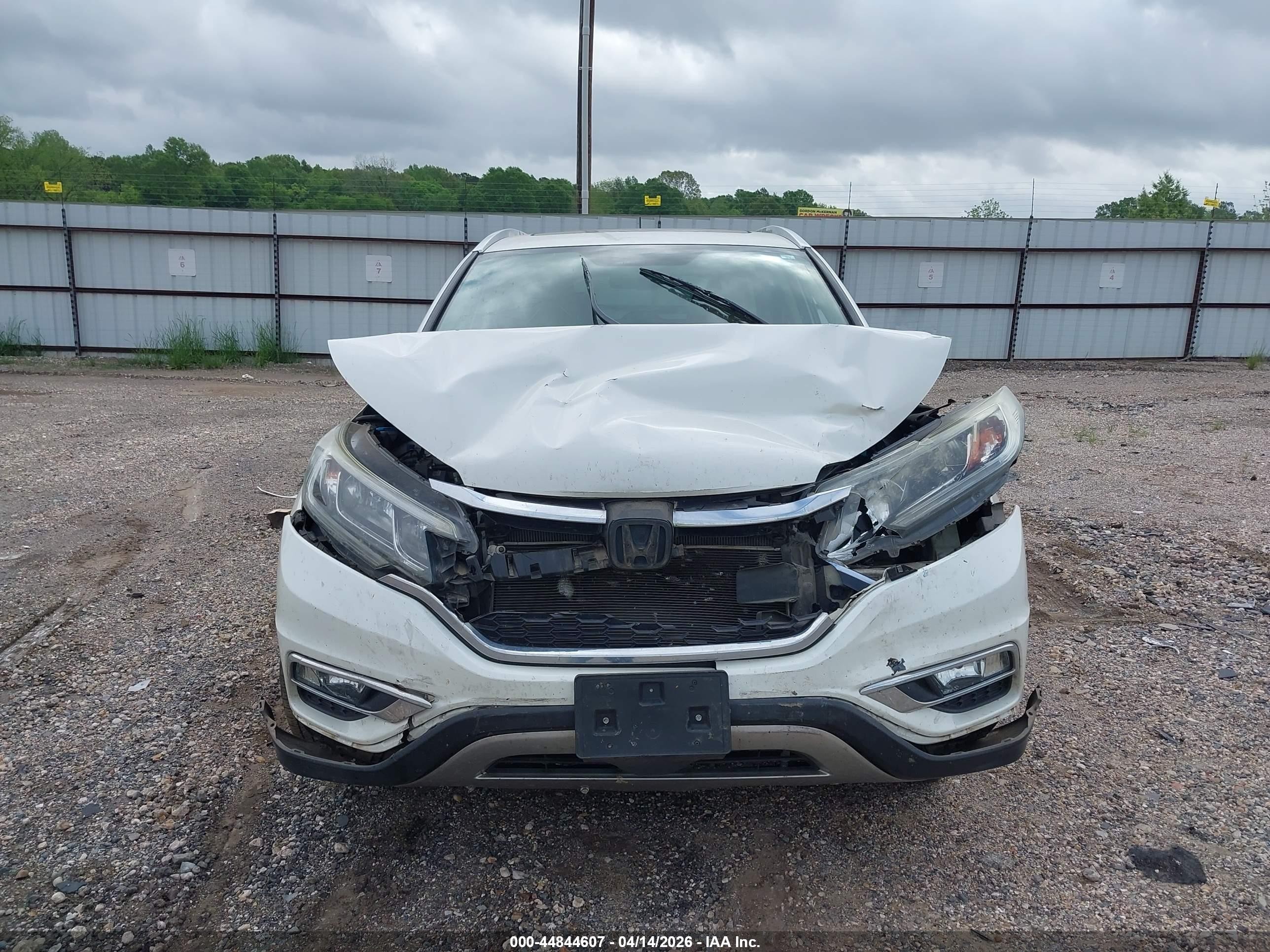 2015 Honda Cr-v Ex-l White vin: 5J6RM4H70FL094418