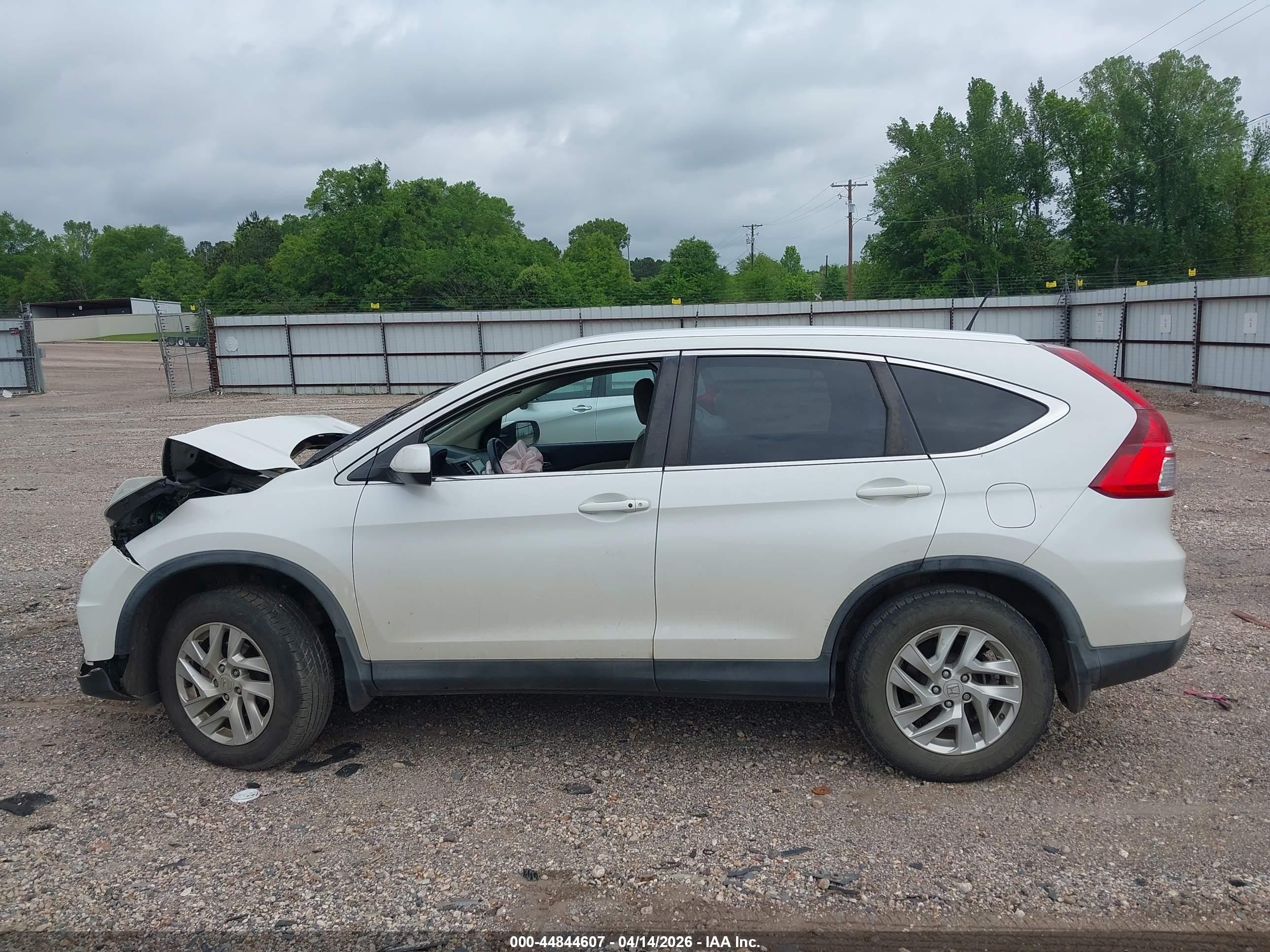 2015 Honda Cr-v Ex-l White vin: 5J6RM4H70FL094418