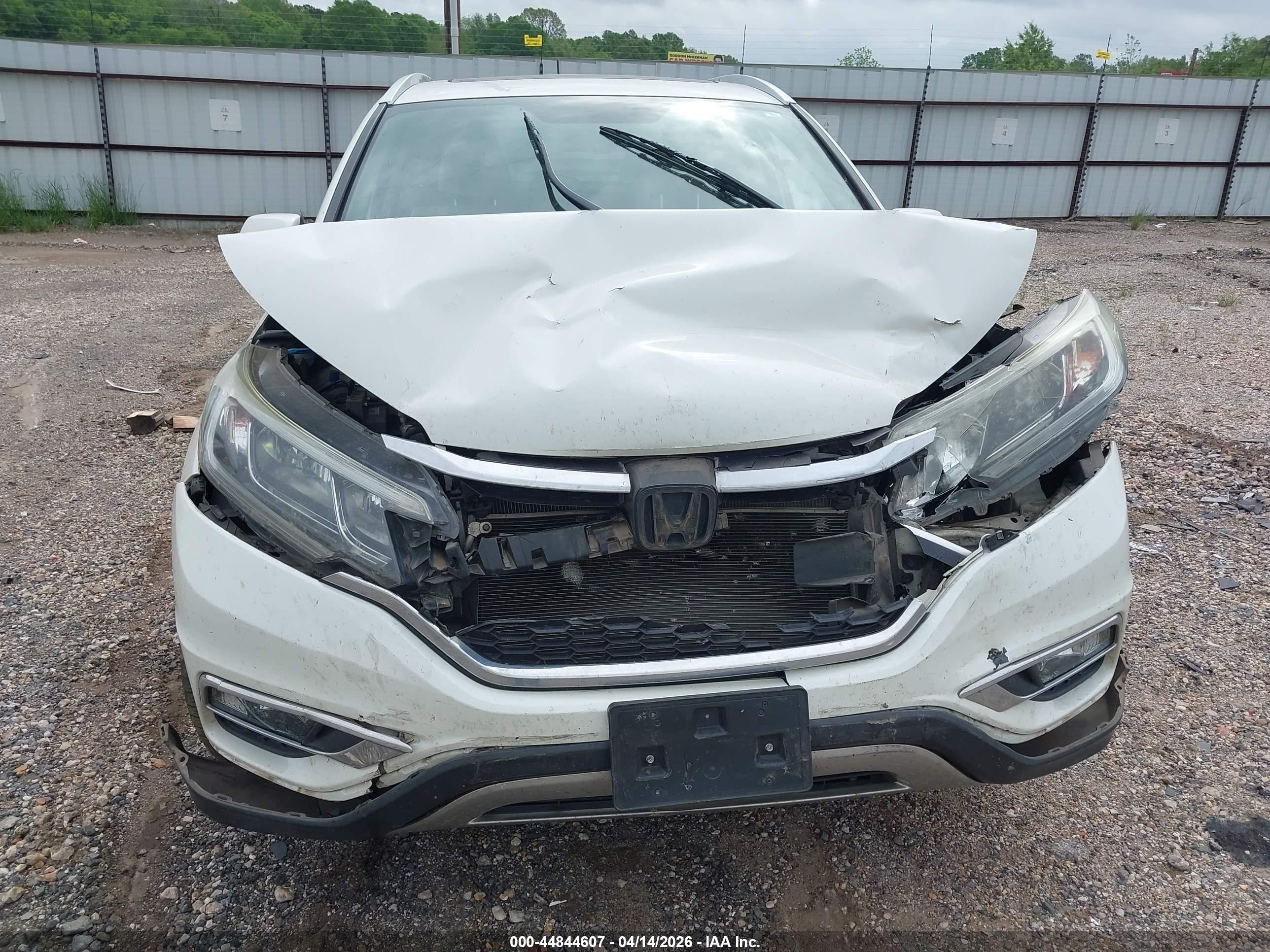 2015 Honda Cr-v Ex-l White vin: 5J6RM4H70FL094418