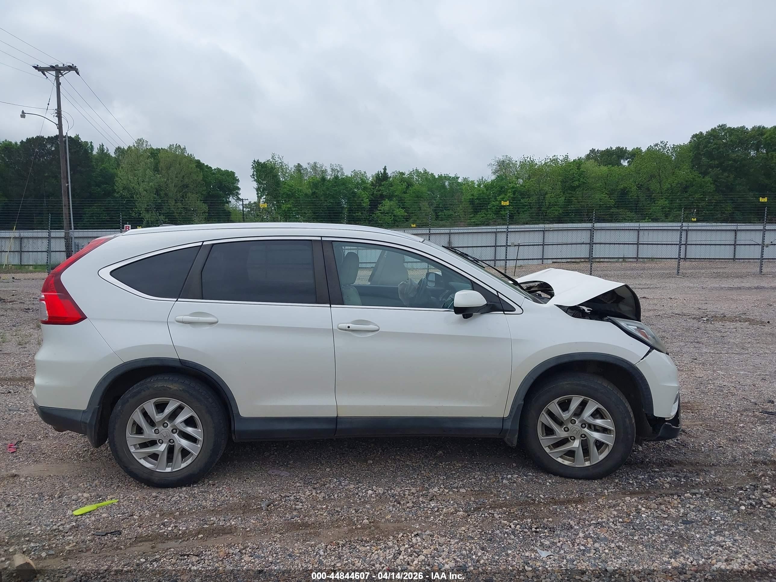 2015 Honda Cr-v Ex-l White vin: 5J6RM4H70FL094418