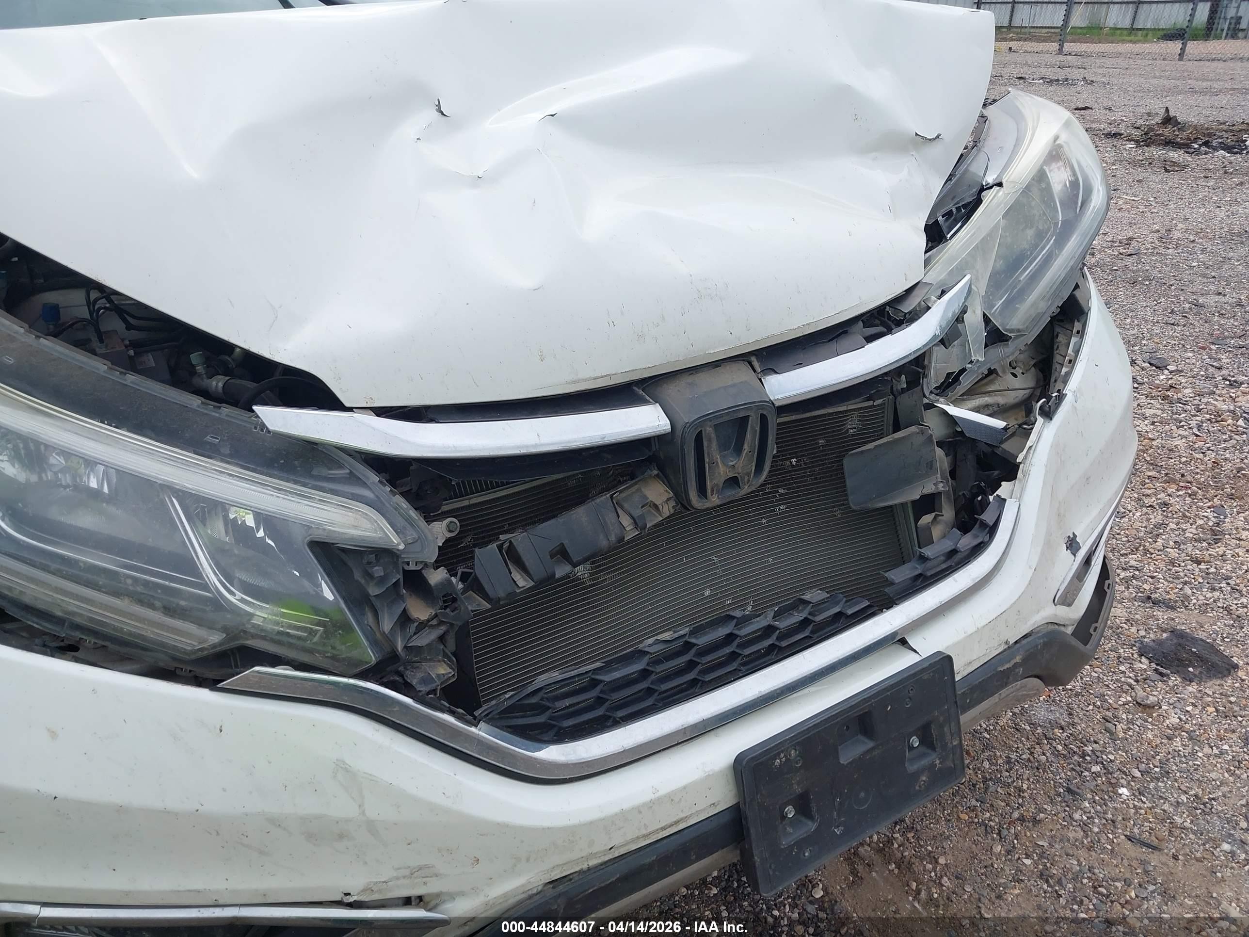 2015 Honda Cr-v Ex-l White vin: 5J6RM4H70FL094418
