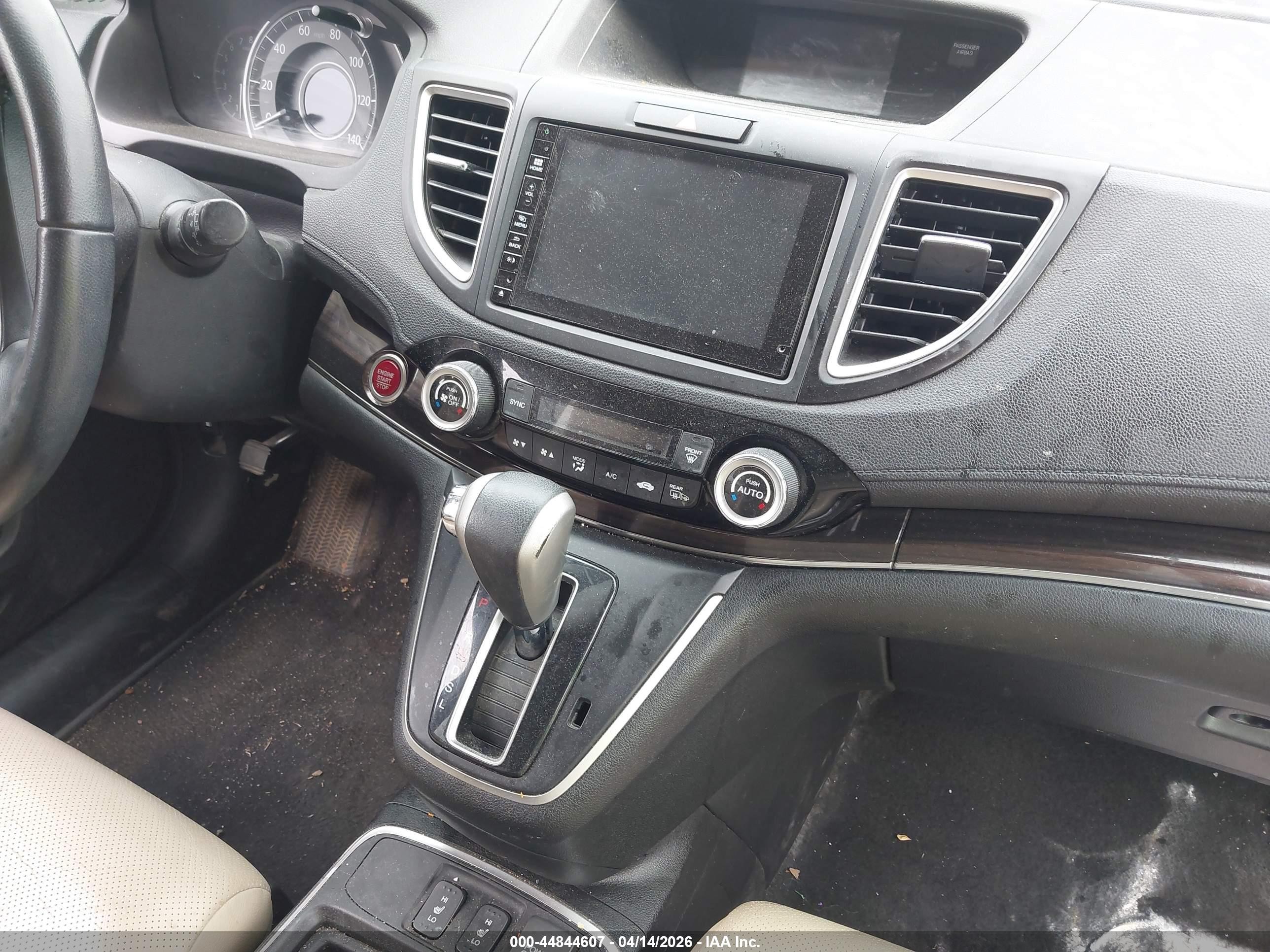 2015 Honda Cr-v Ex-l White vin: 5J6RM4H70FL094418