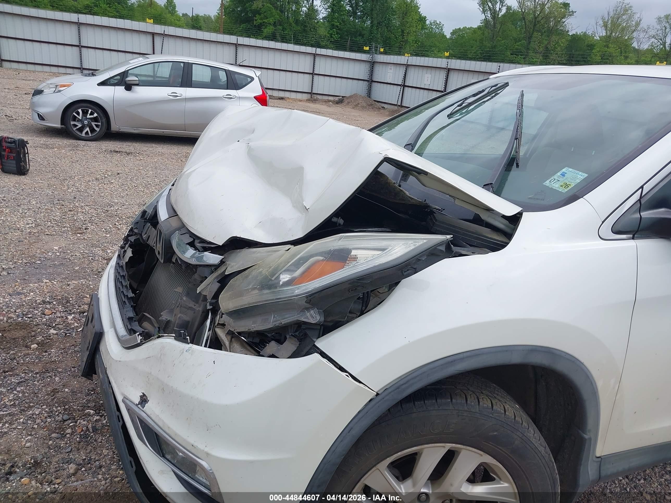 2015 Honda Cr-v Ex-l White vin: 5J6RM4H70FL094418