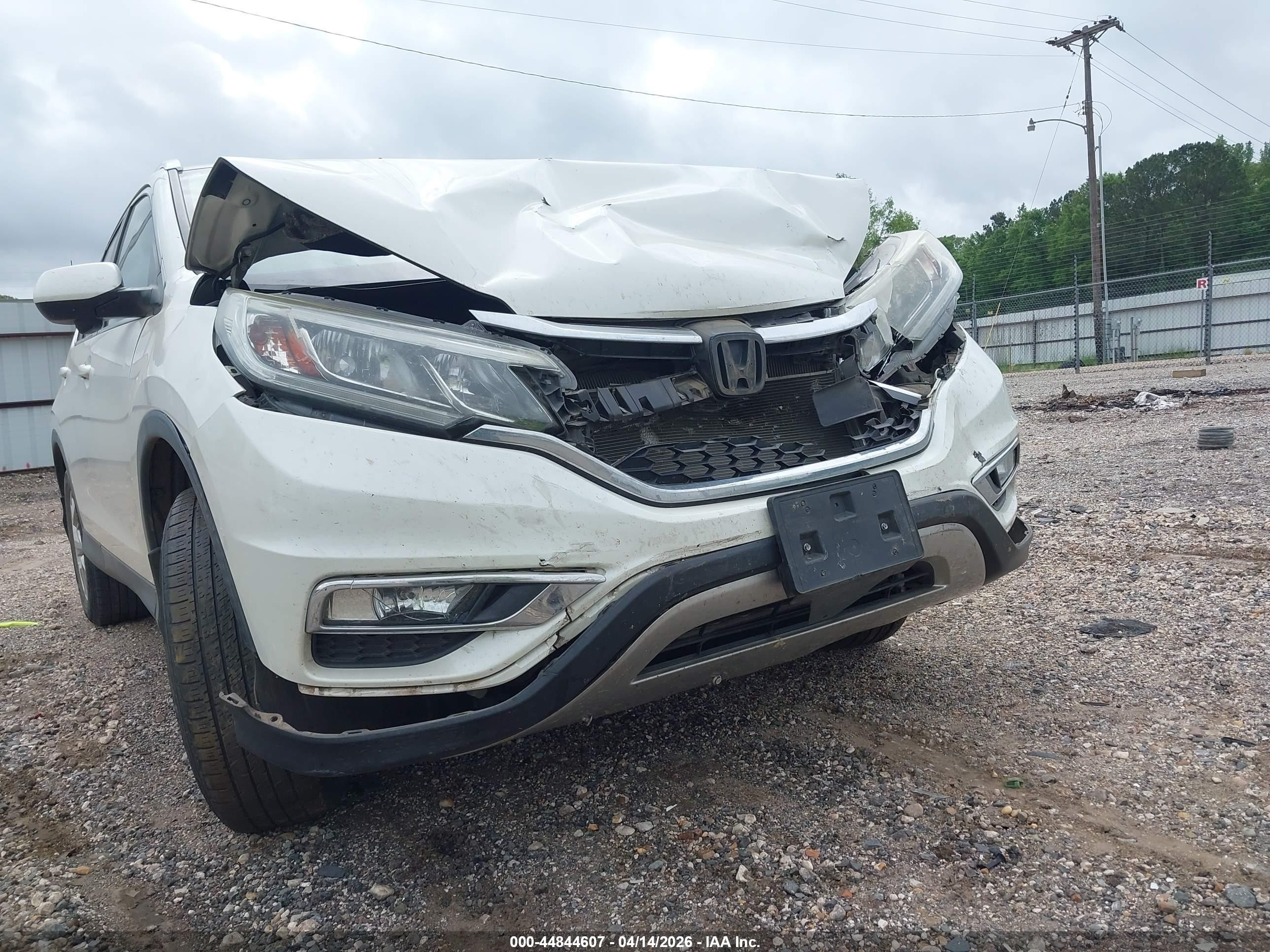 2015 Honda Cr-v Ex-l White vin: 5J6RM4H70FL094418