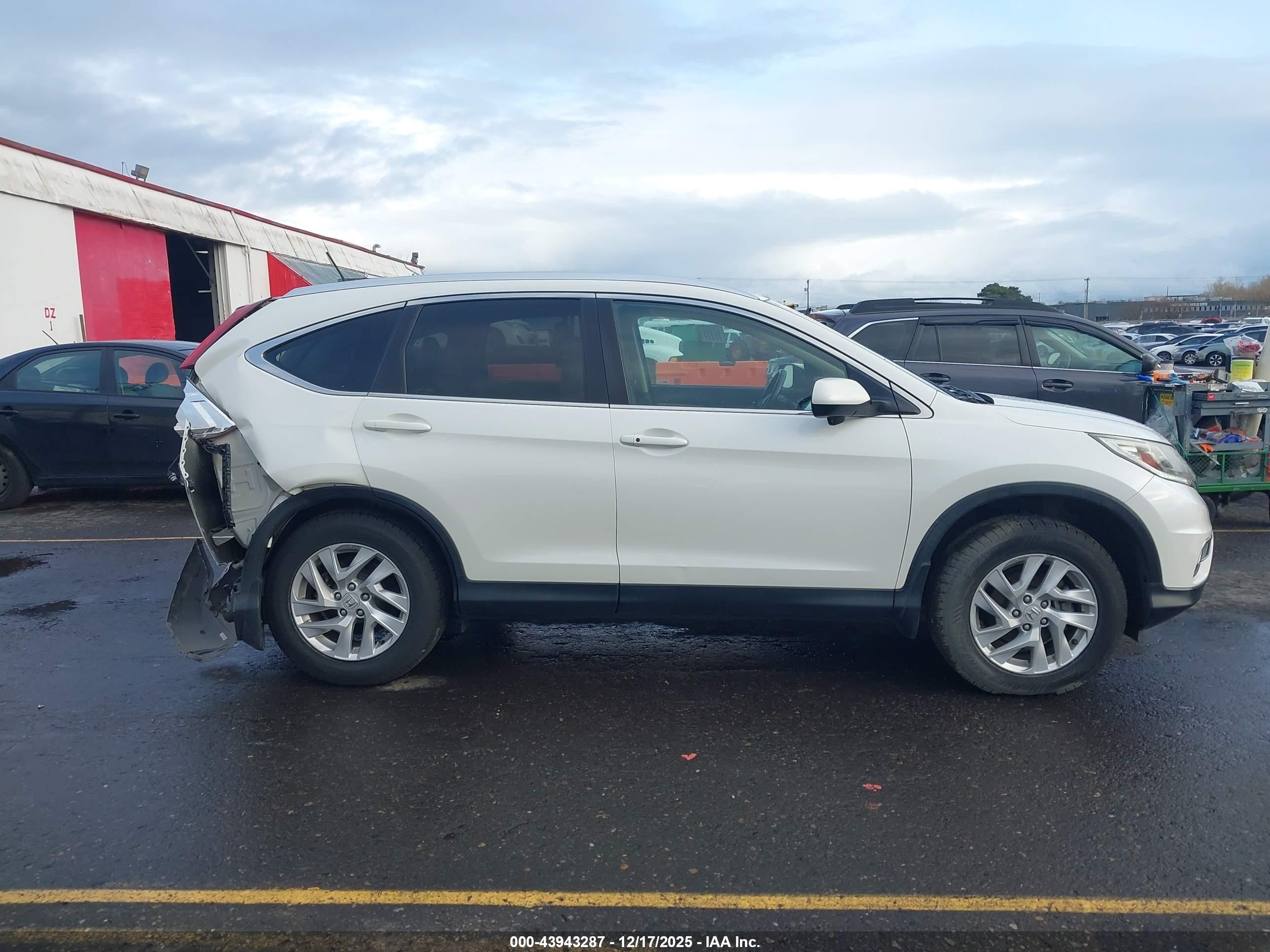 2015 Honda Cr-v Ex-l White vin: 5J6RM4H70FL098677