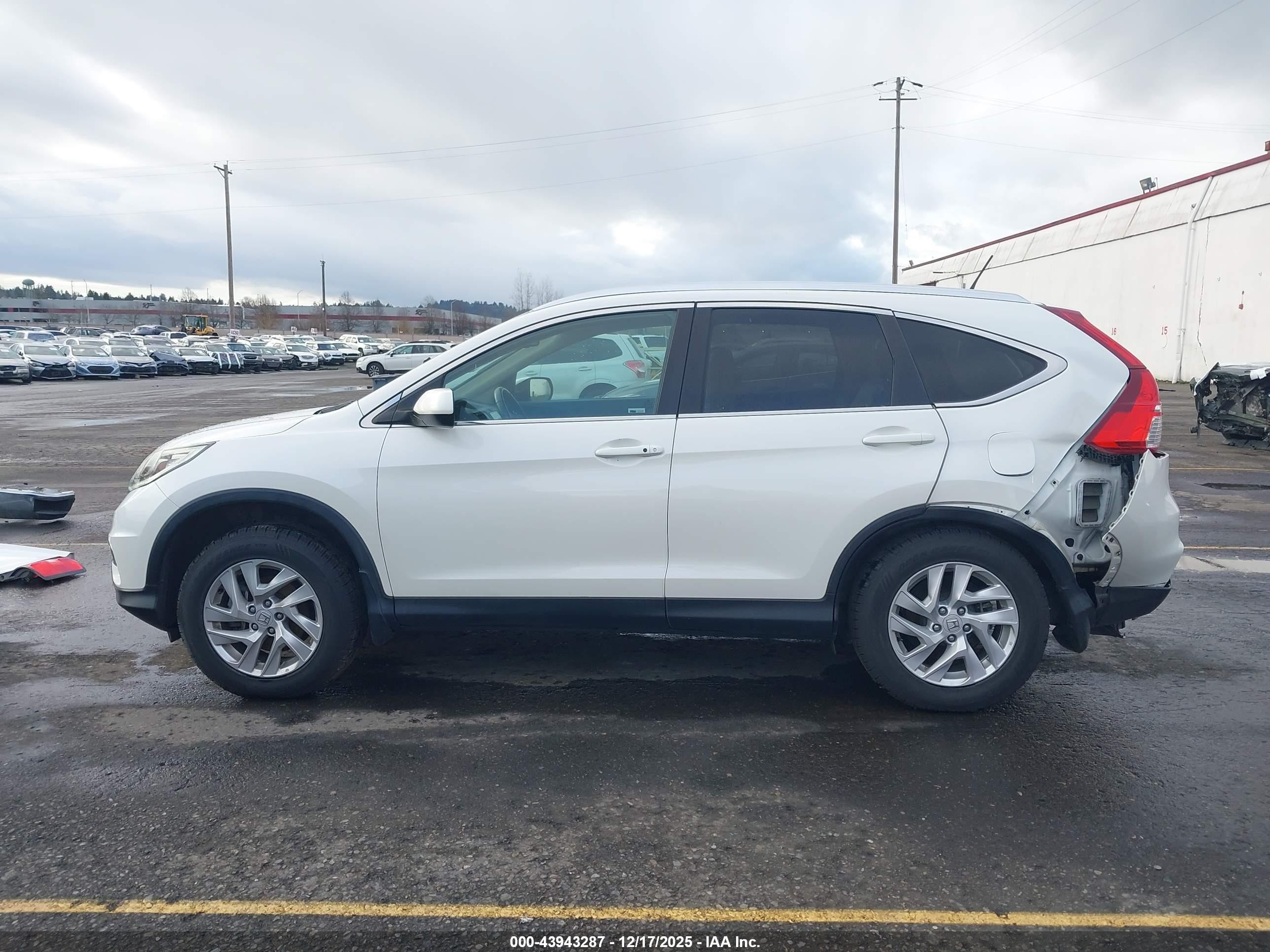 2015 Honda Cr-v Ex-l White vin: 5J6RM4H70FL098677