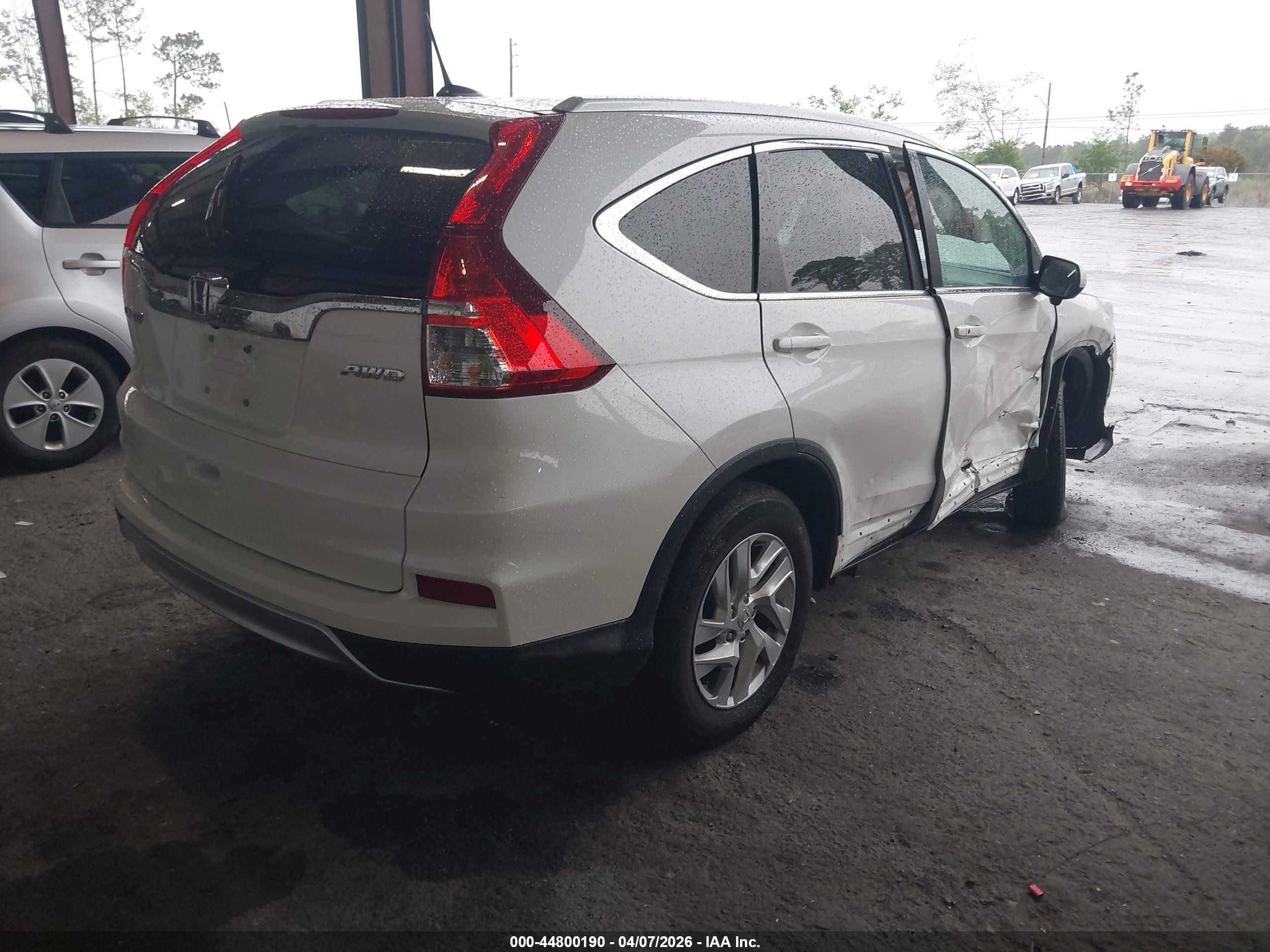 2016 Honda Cr-v Ex-l White vin: 5J6RM4H70GL092069