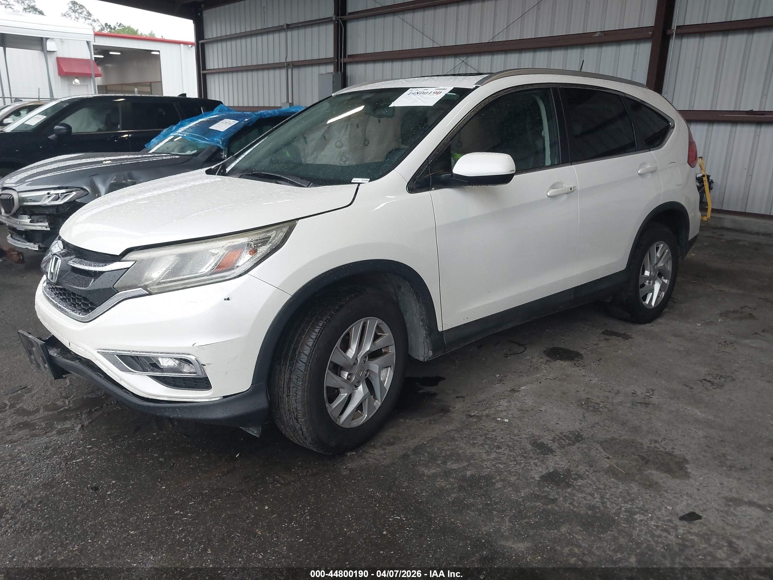 2016 Honda Cr-v Ex-l White vin: 5J6RM4H70GL092069