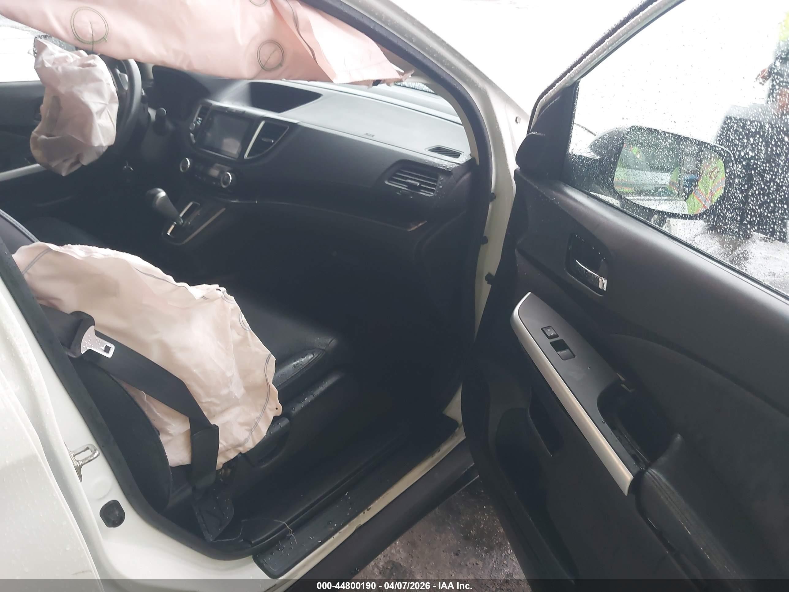 2016 Honda Cr-v Ex-l White vin: 5J6RM4H70GL092069