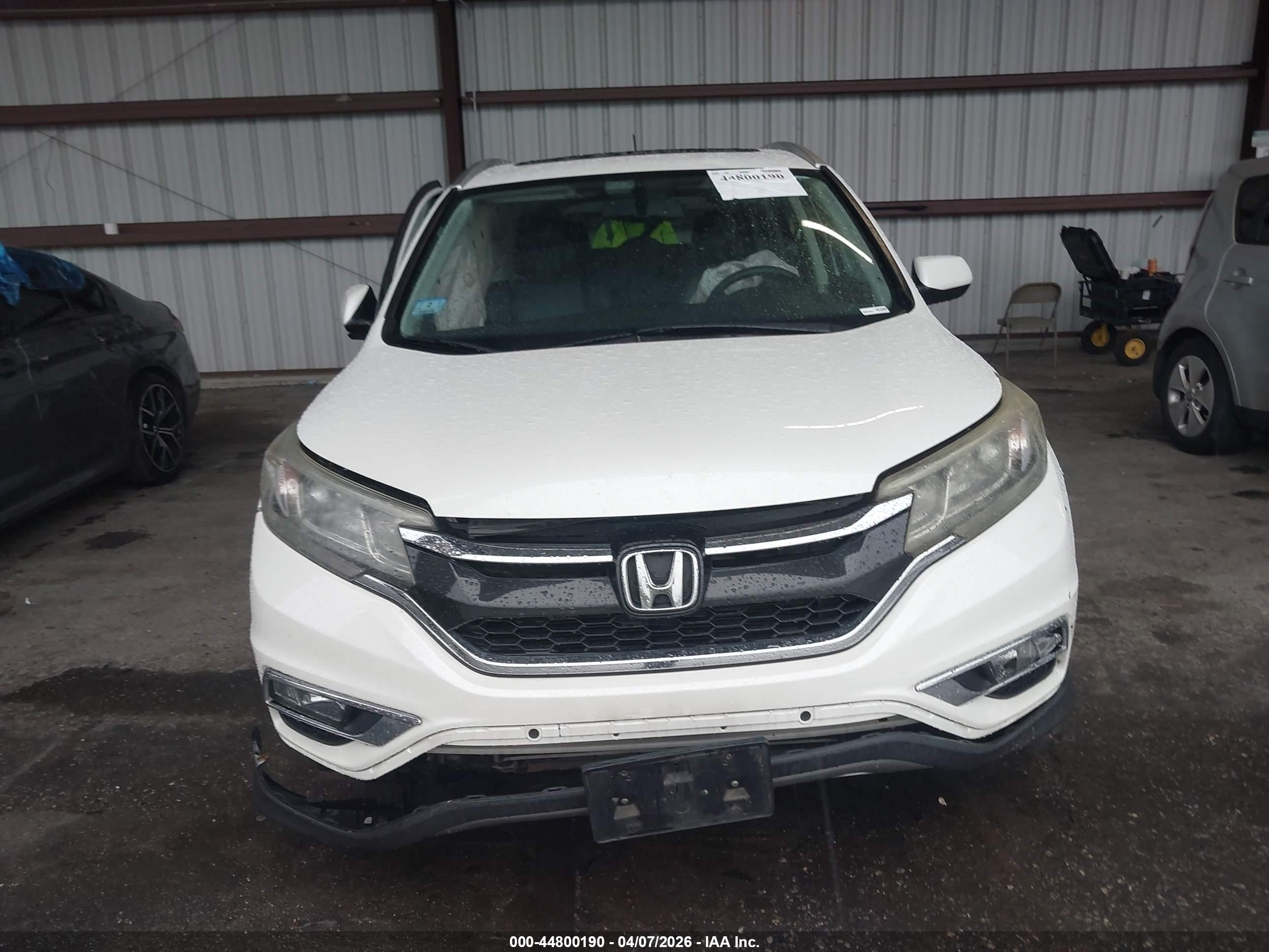2016 Honda Cr-v Ex-l White vin: 5J6RM4H70GL092069