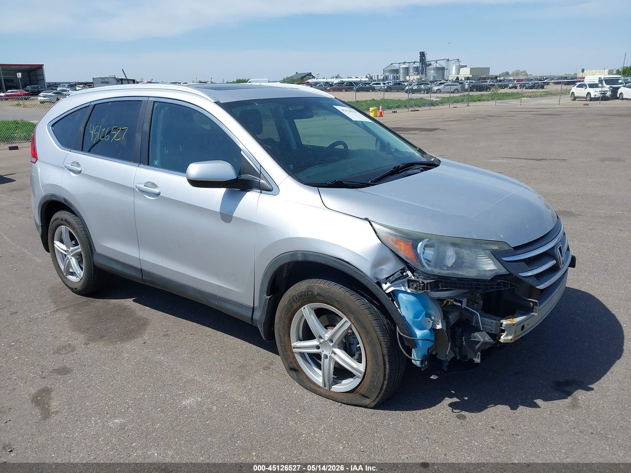 2012 Honda Cr-v Ex-l Silver vin: 5J6RM4H71CL021361