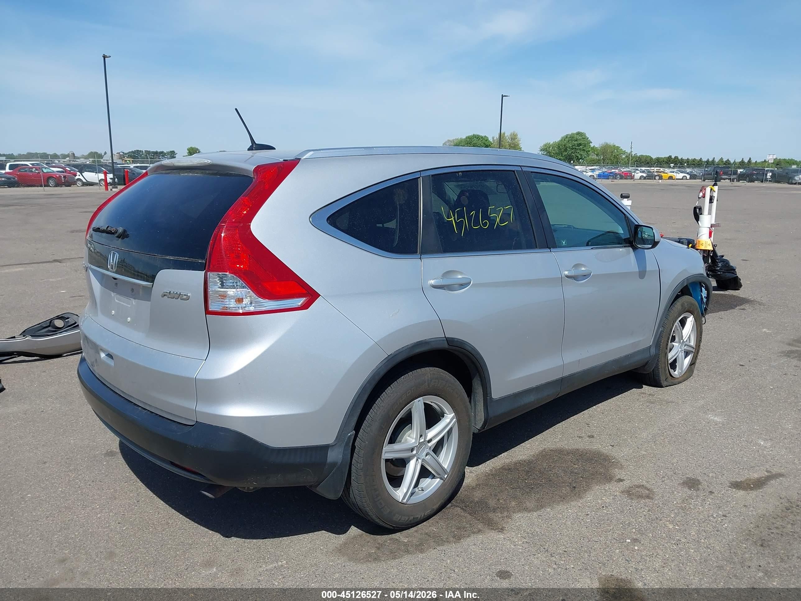 2012 Honda Cr-v Ex-l Silver vin: 5J6RM4H71CL021361