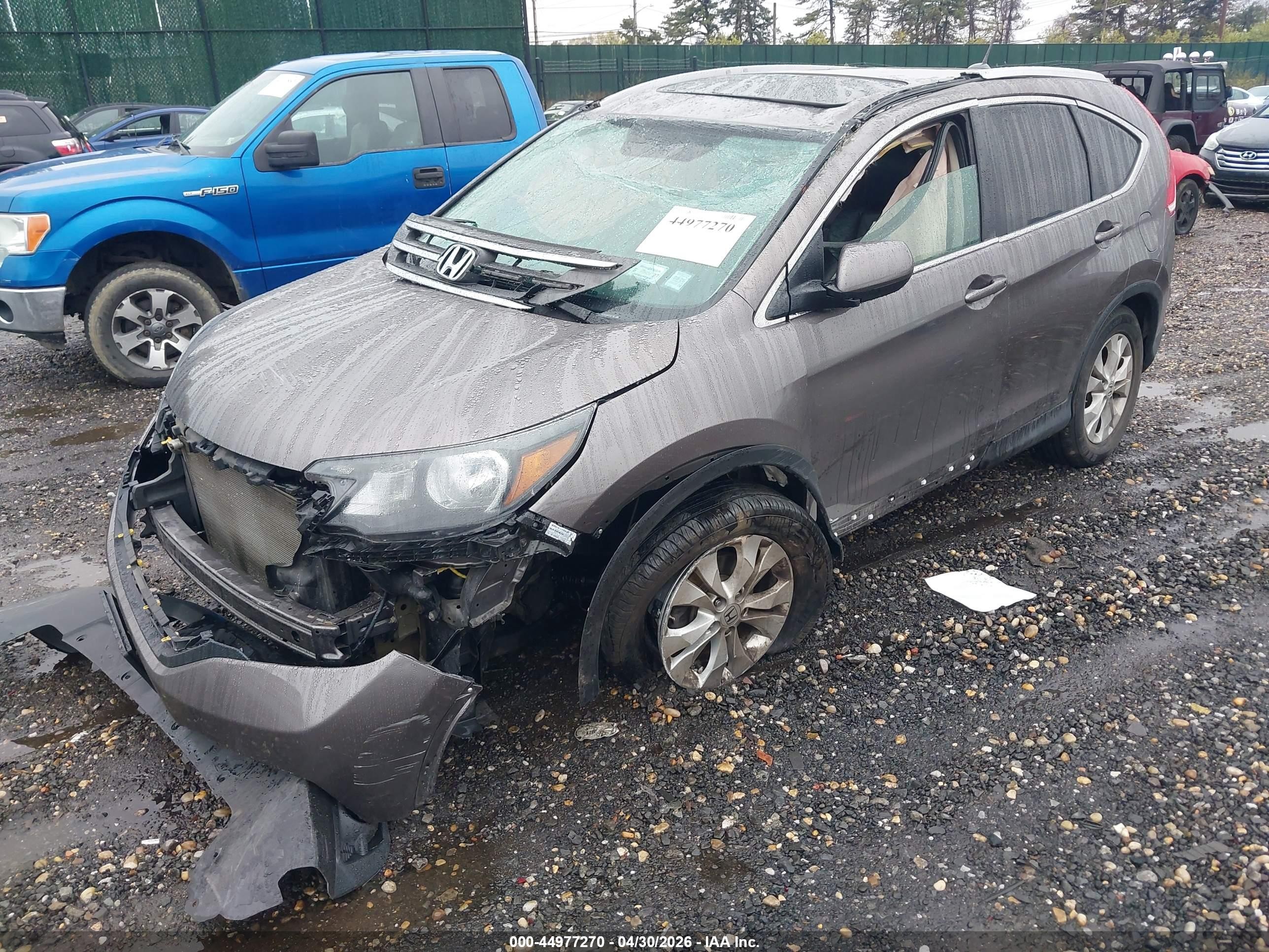 2012 Honda Cr-v Ex-l Gray vin: 5J6RM4H71CL021599