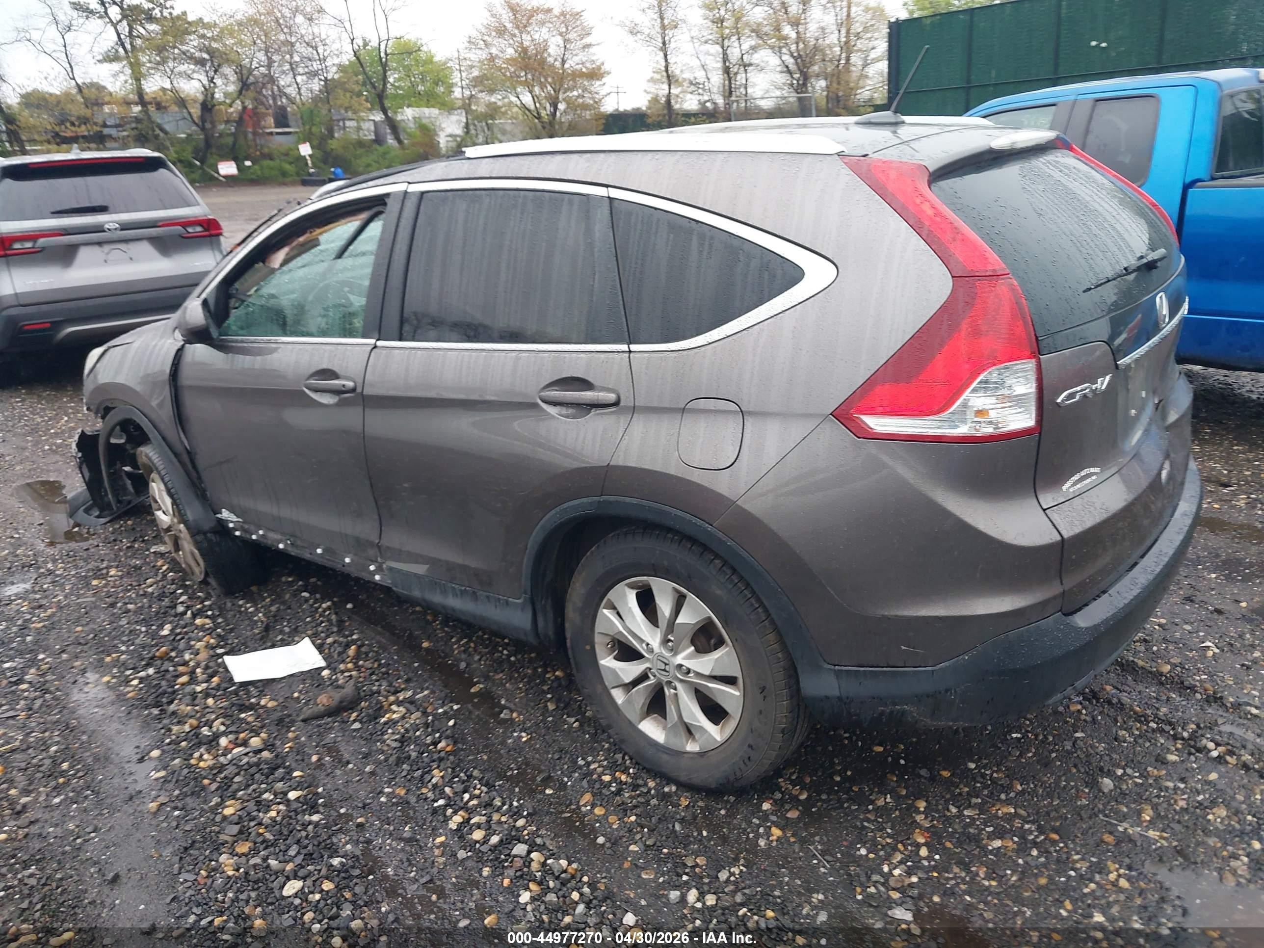 2012 Honda Cr-v Ex-l Gray vin: 5J6RM4H71CL021599