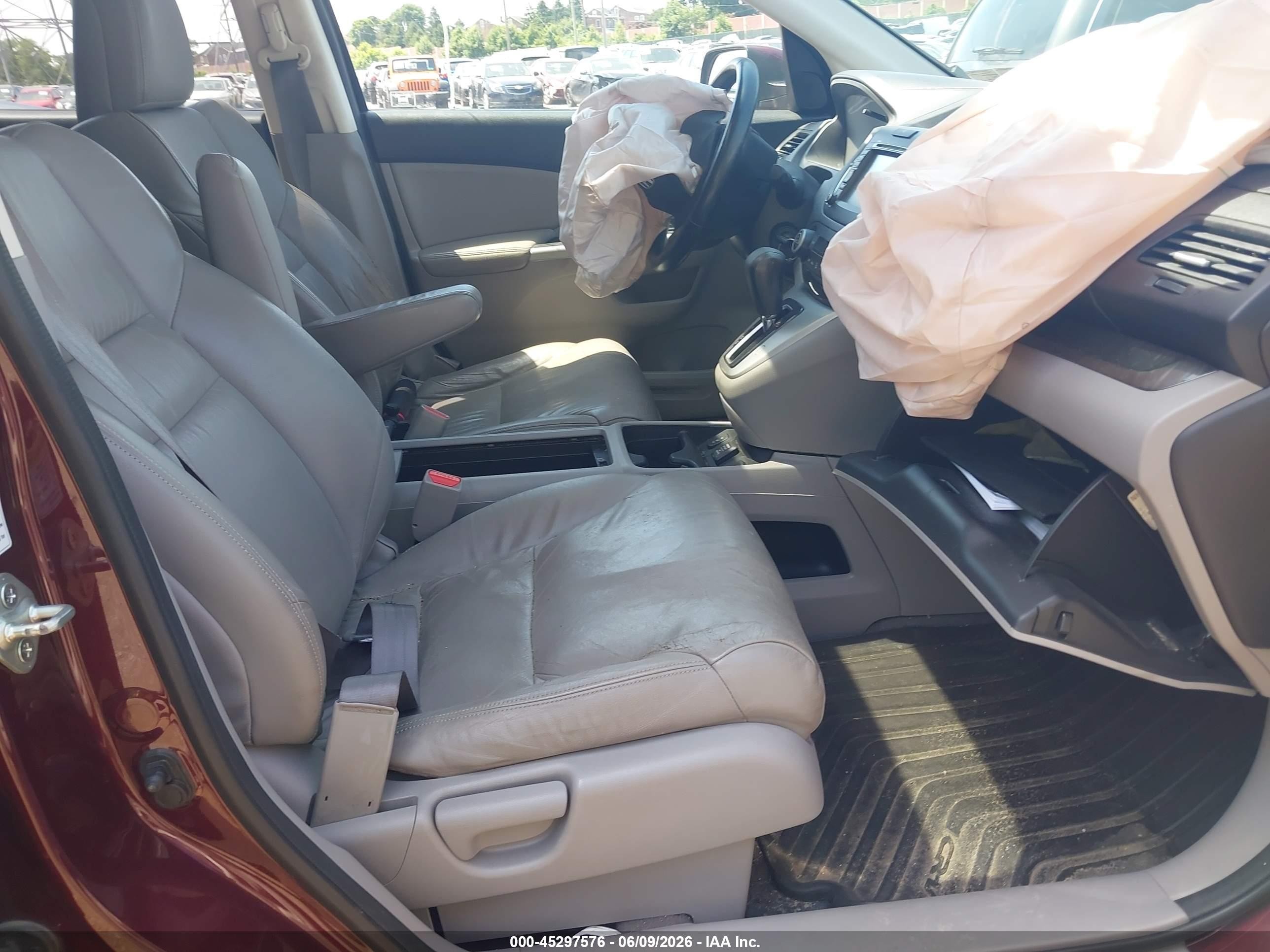 2012 Honda Cr-v Ex-l Burgundy vin: 5J6RM4H71CL038709