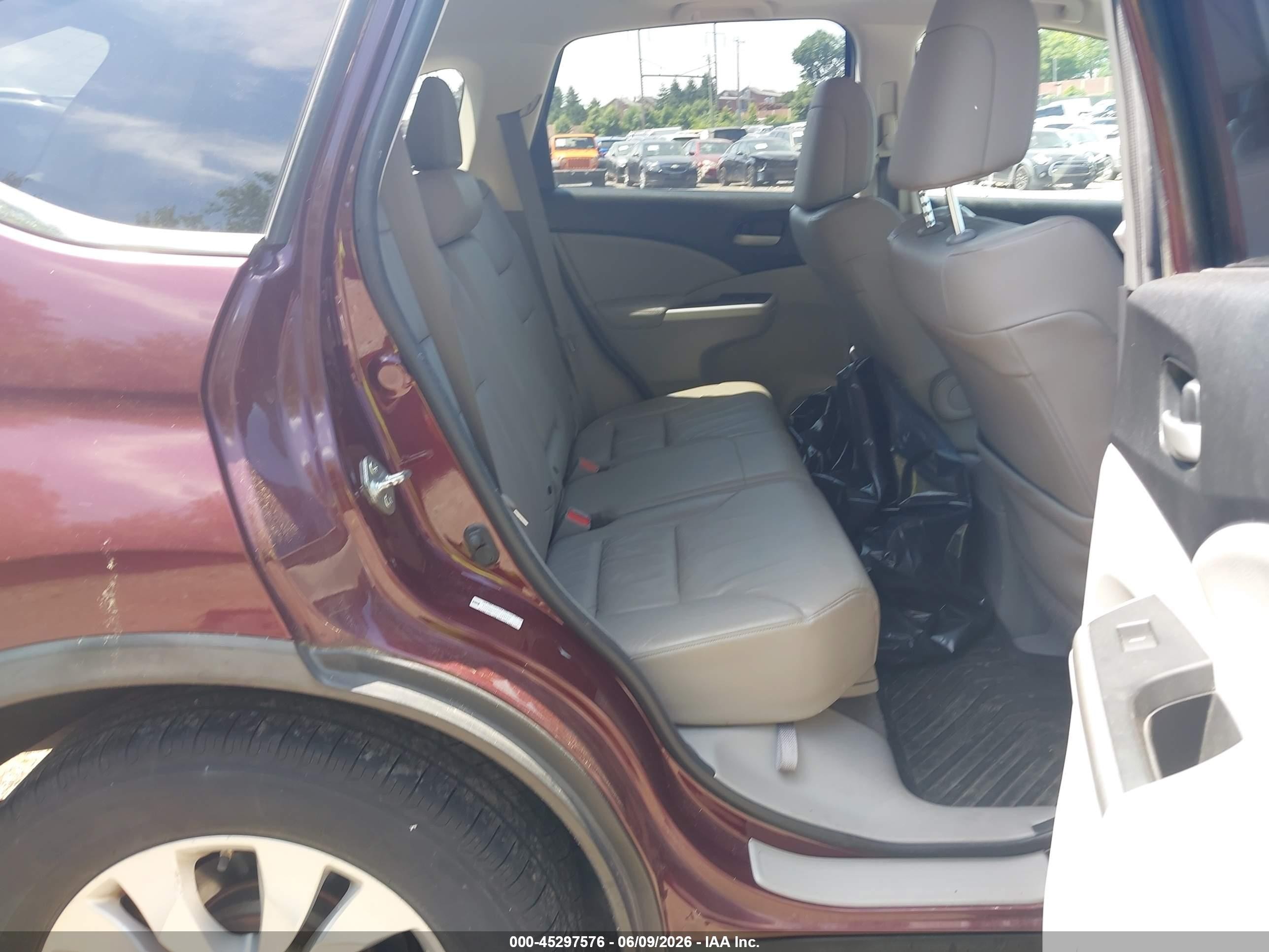 2012 Honda Cr-v Ex-l Burgundy vin: 5J6RM4H71CL038709