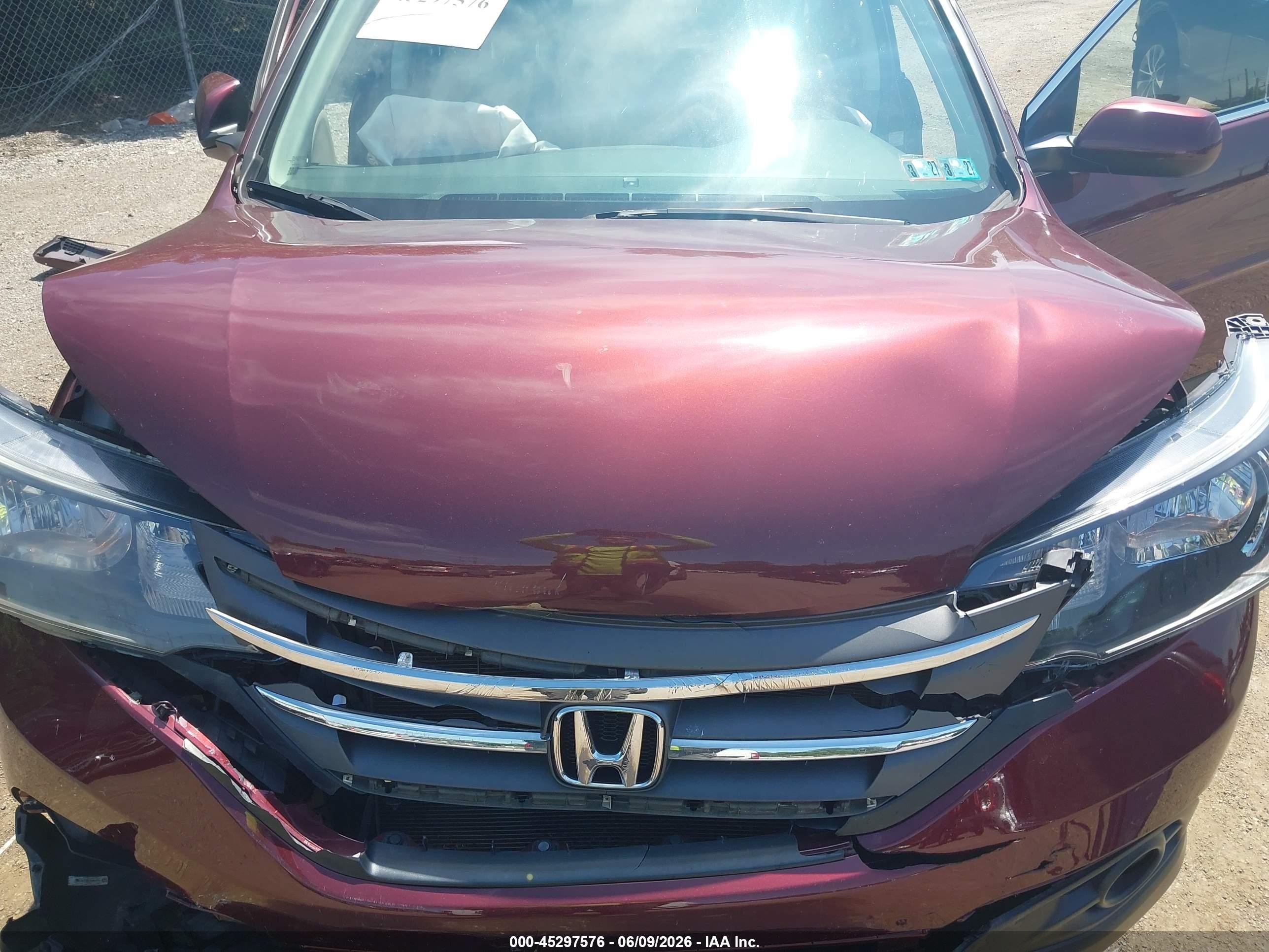 2012 Honda Cr-v Ex-l Burgundy vin: 5J6RM4H71CL038709