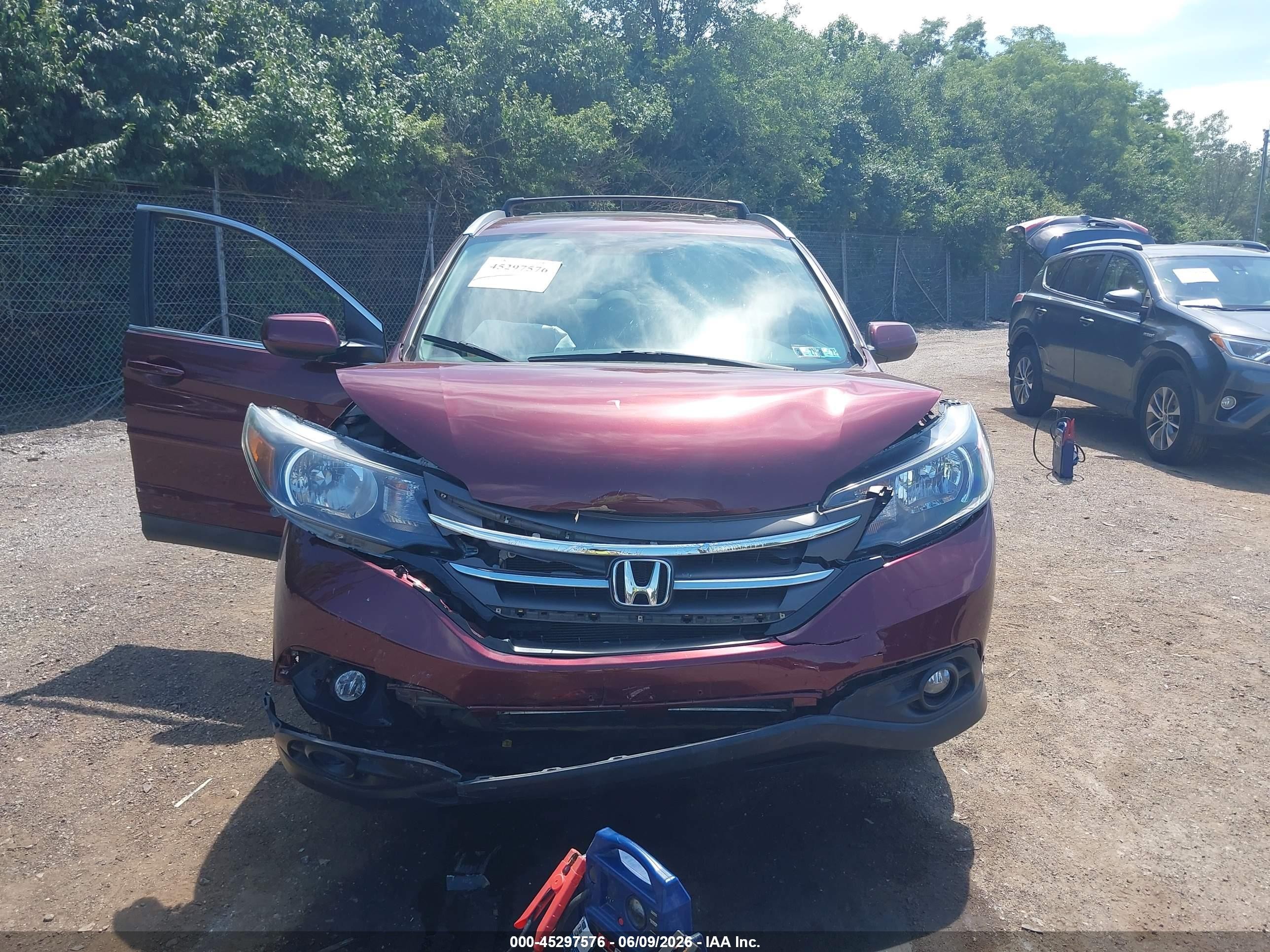 2012 Honda Cr-v Ex-l Burgundy vin: 5J6RM4H71CL038709
